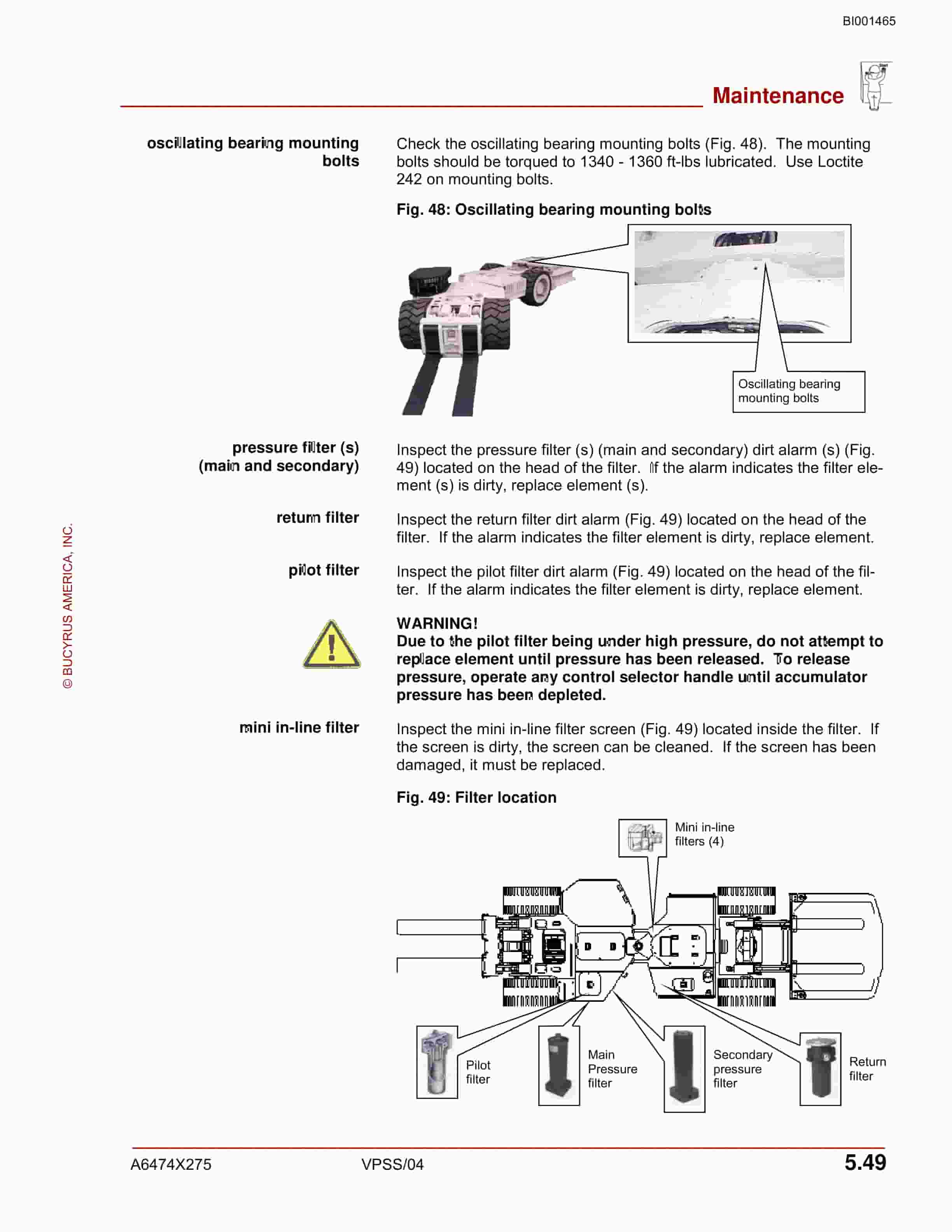 Bucyrus VT650AC Versatrac Operation Manual BI001465-4