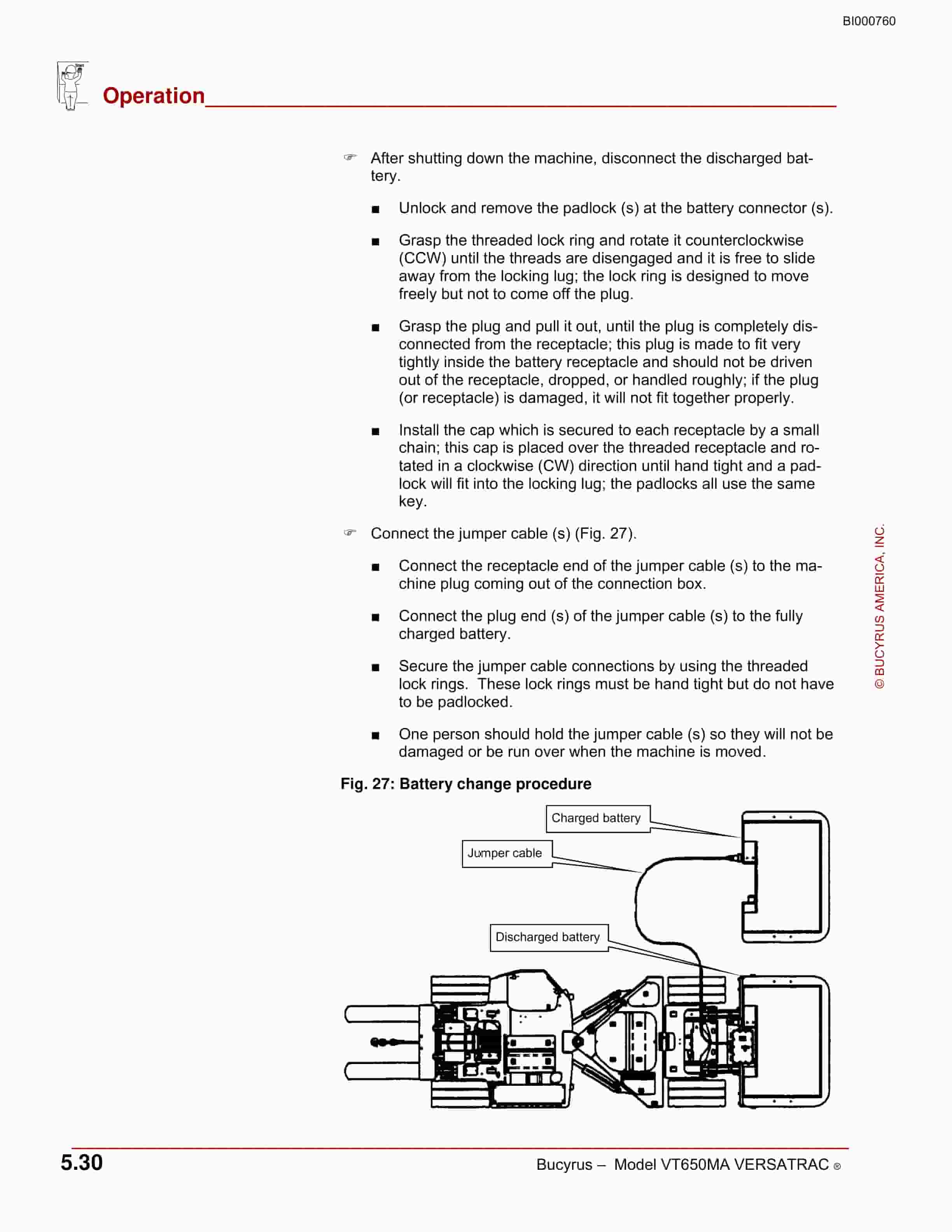 Bucyrus VT650MA China Versatrac Operation Manual BI000760-2