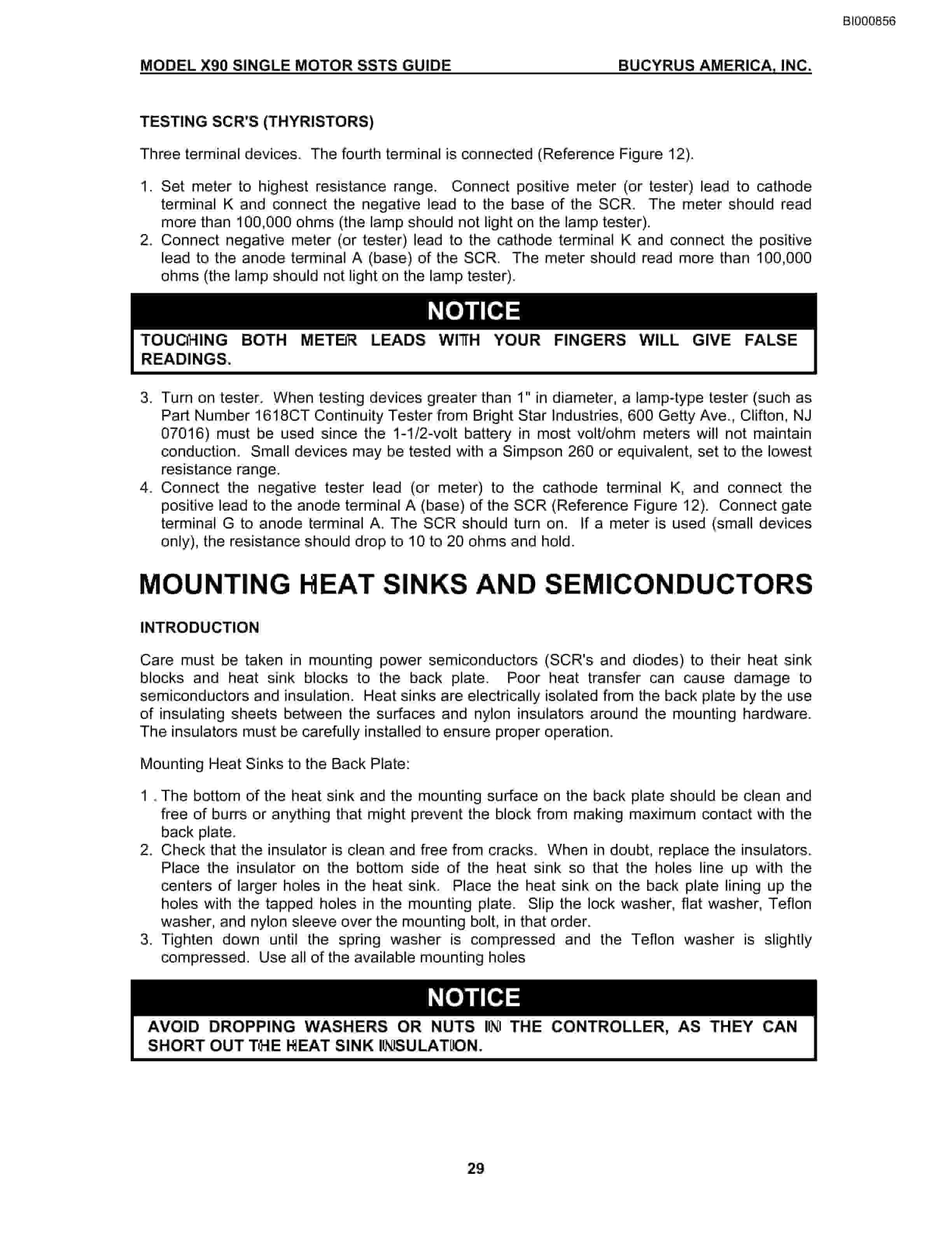 Bucyrus X90 Single Motor Vehicle Technical Manual BI000856-5
