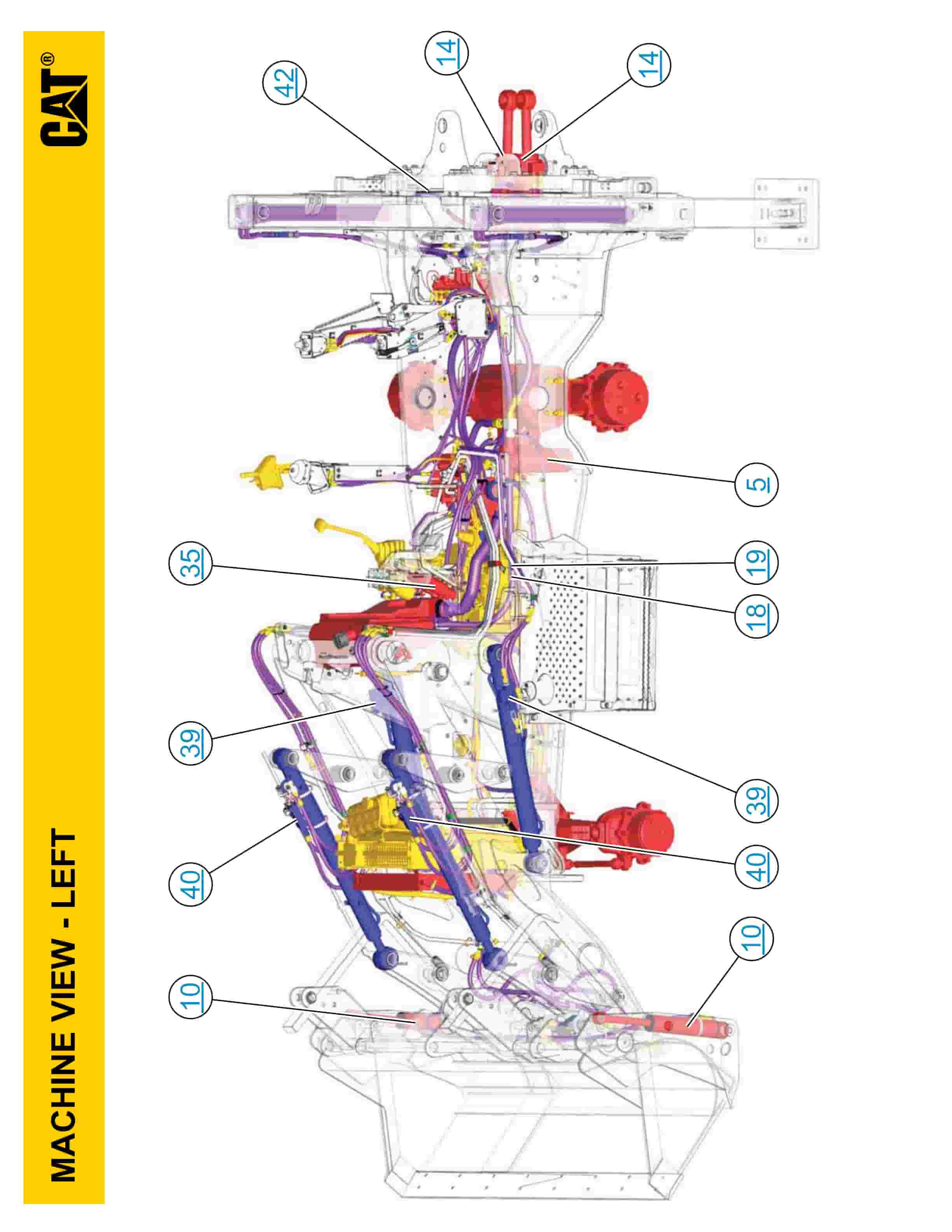 Caterpillar 432F, 444F Backhoe Loader Hydraulic System Schematic UENR3879-02-4