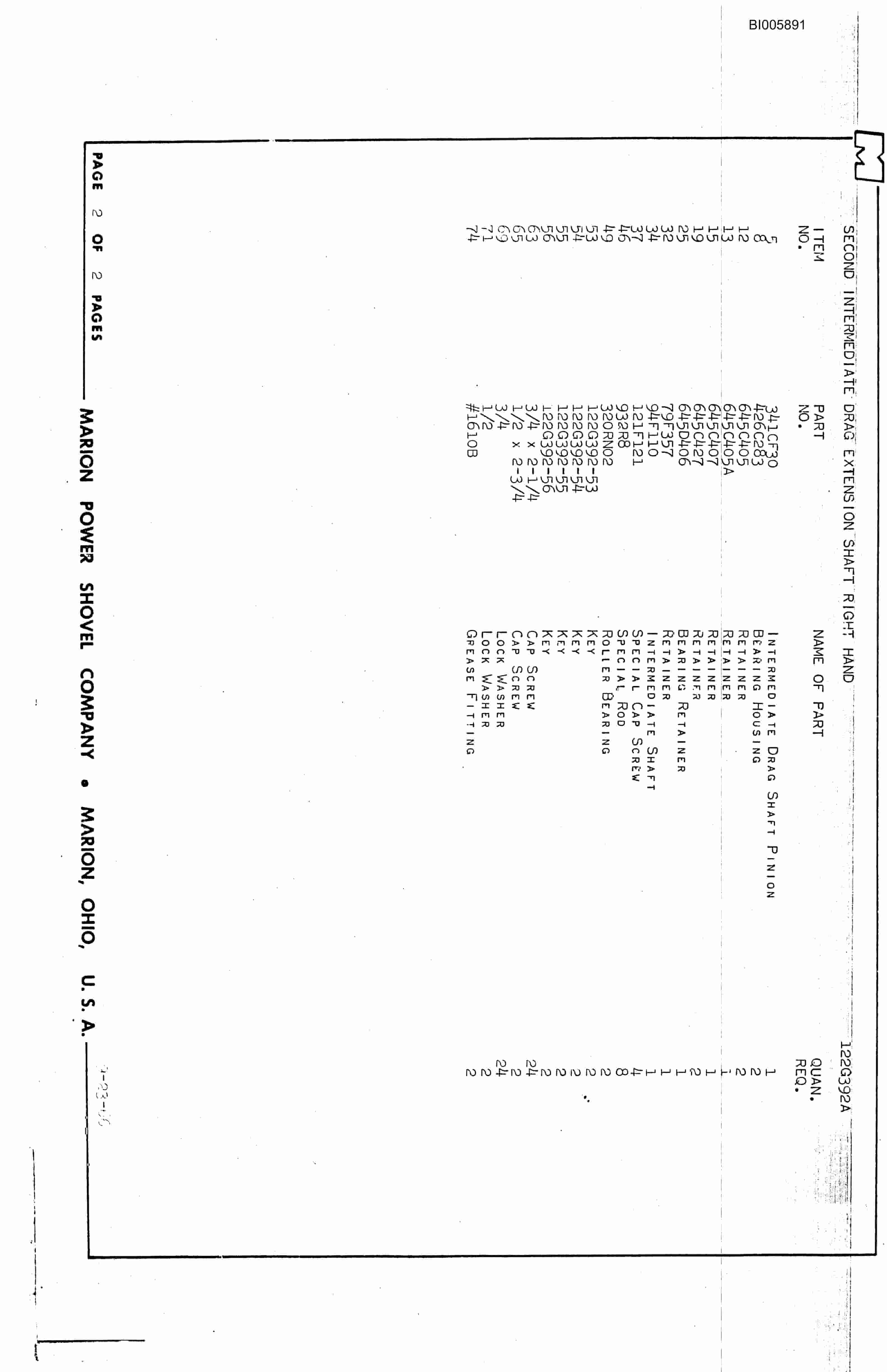 Caterpillar 7900 Parts Manual BI005891-2