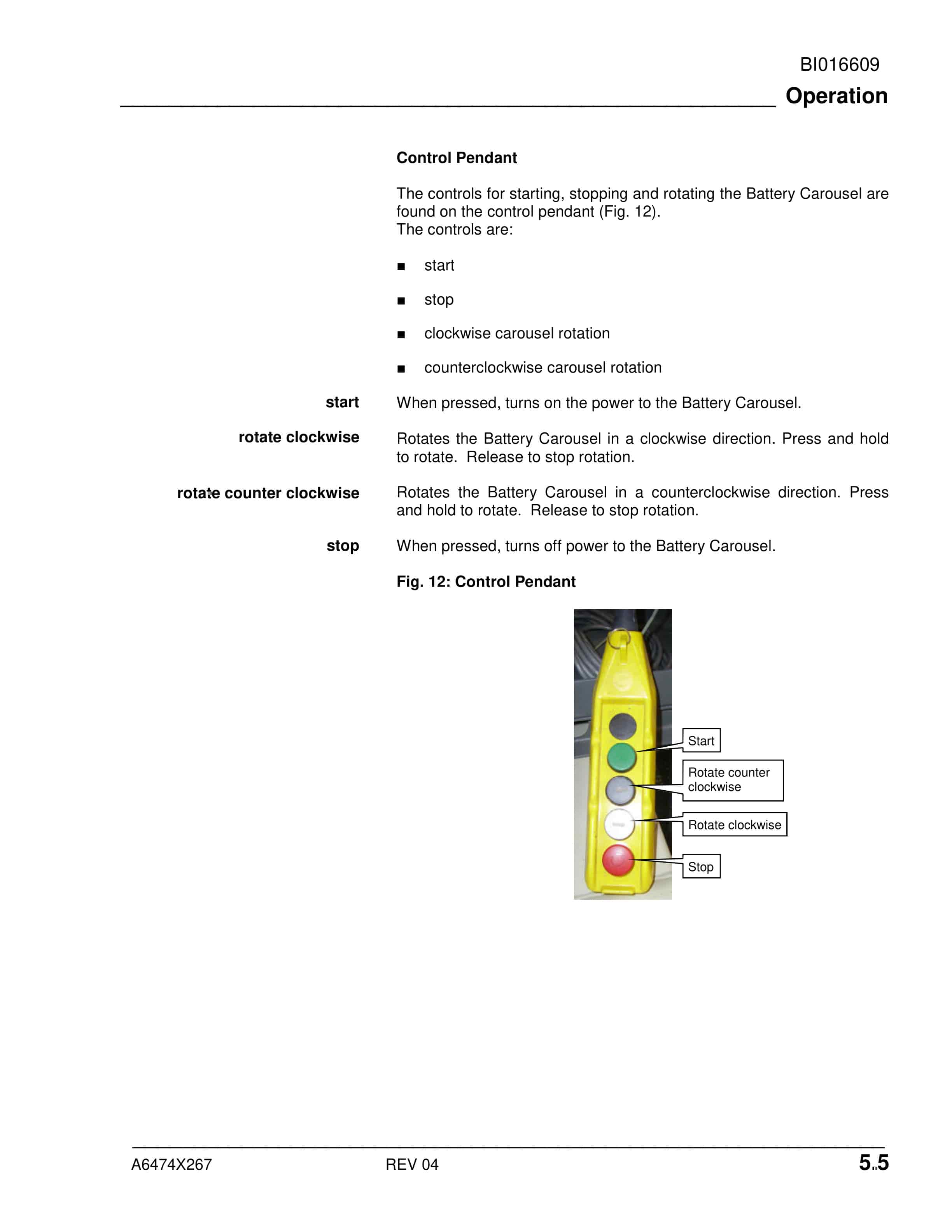 Alternative view of Caterpillar Battery Carousel Operation And Maintenance Manual A6474X267