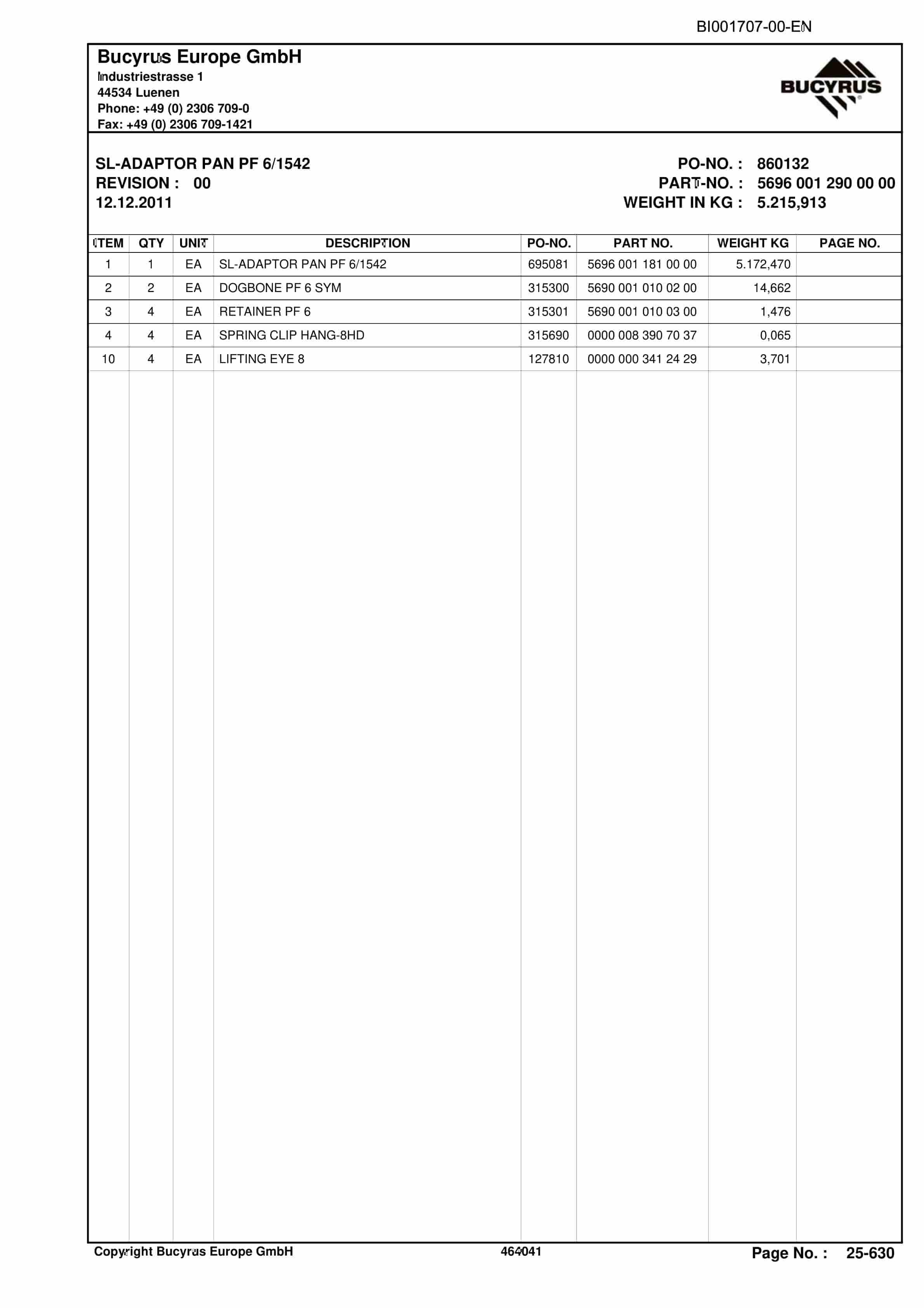 Caterpillar Beamed Stage Loader Parts Manual BI001707-00-EN 4 Caterpillar Beamed Stage Loader Parts Manual BI001707-00-EN-4