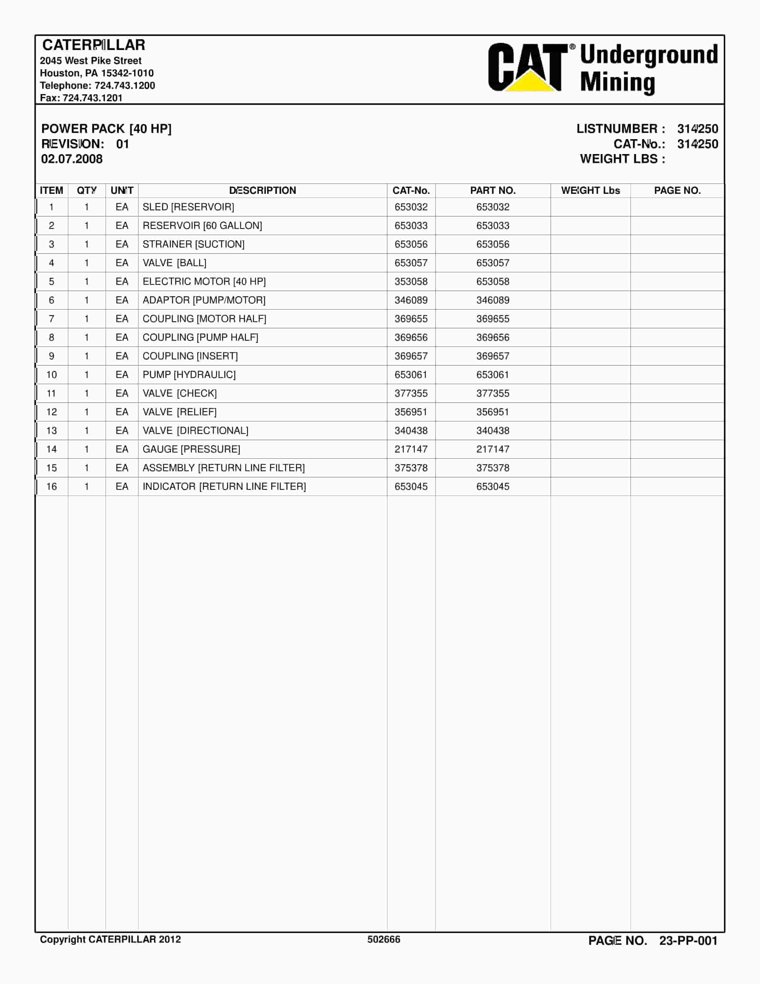 Caterpillar Belt System Parts And Service Manual BI001412-5