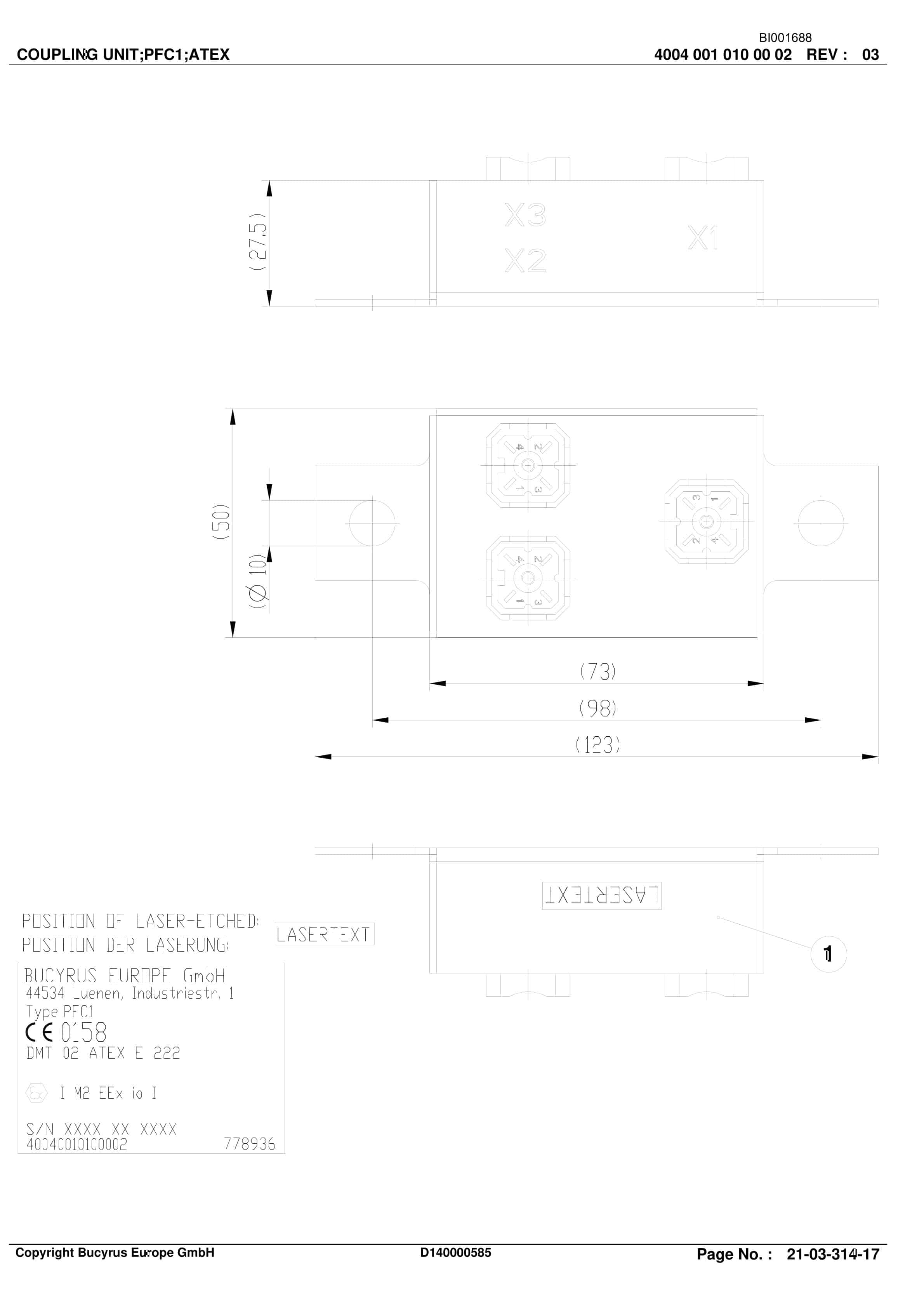 Caterpillar BMA, Shearer System Parts Catalog BI001688-4