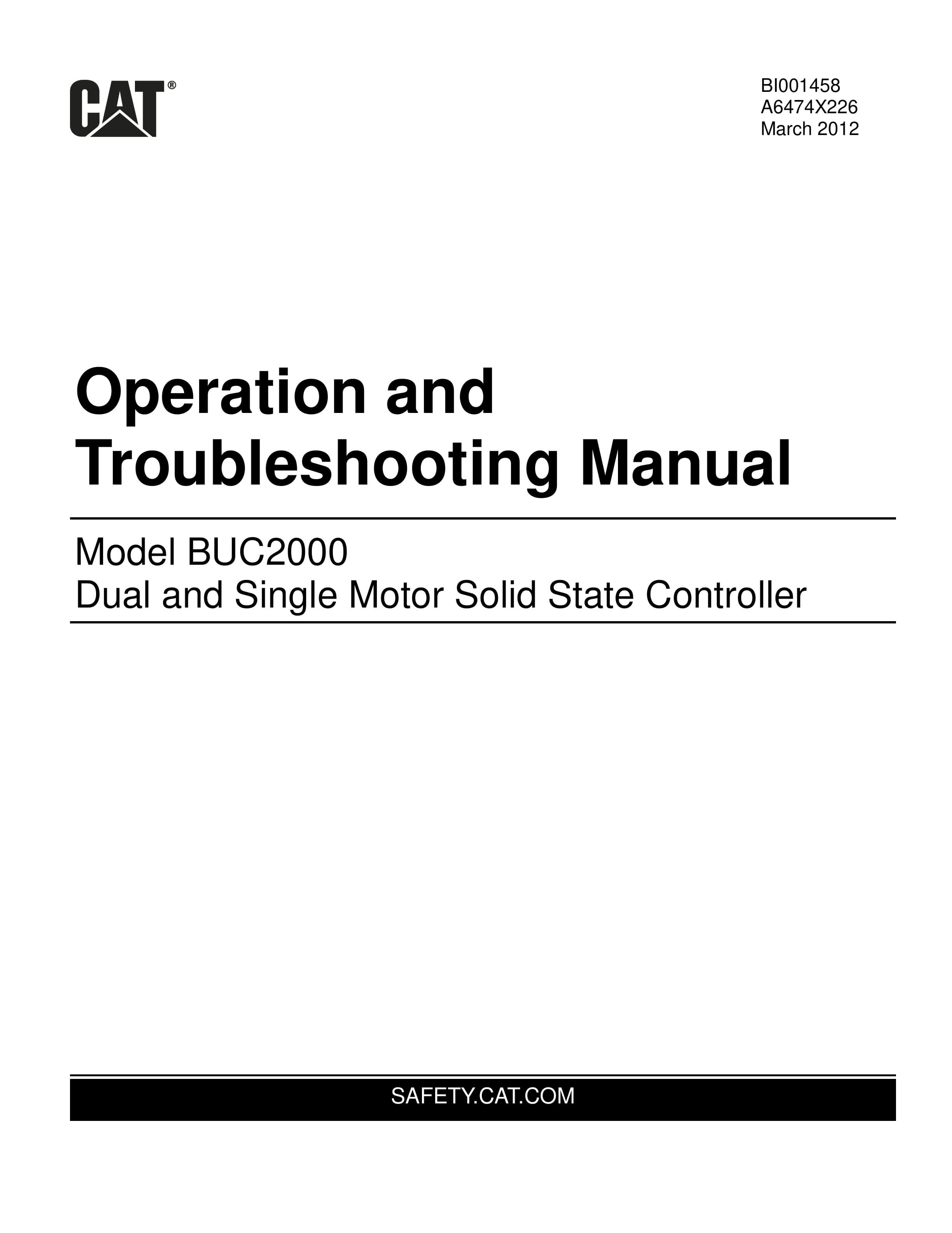 Caterpillar BUC2000 Operation And Troubleshooting Manual BI001458
