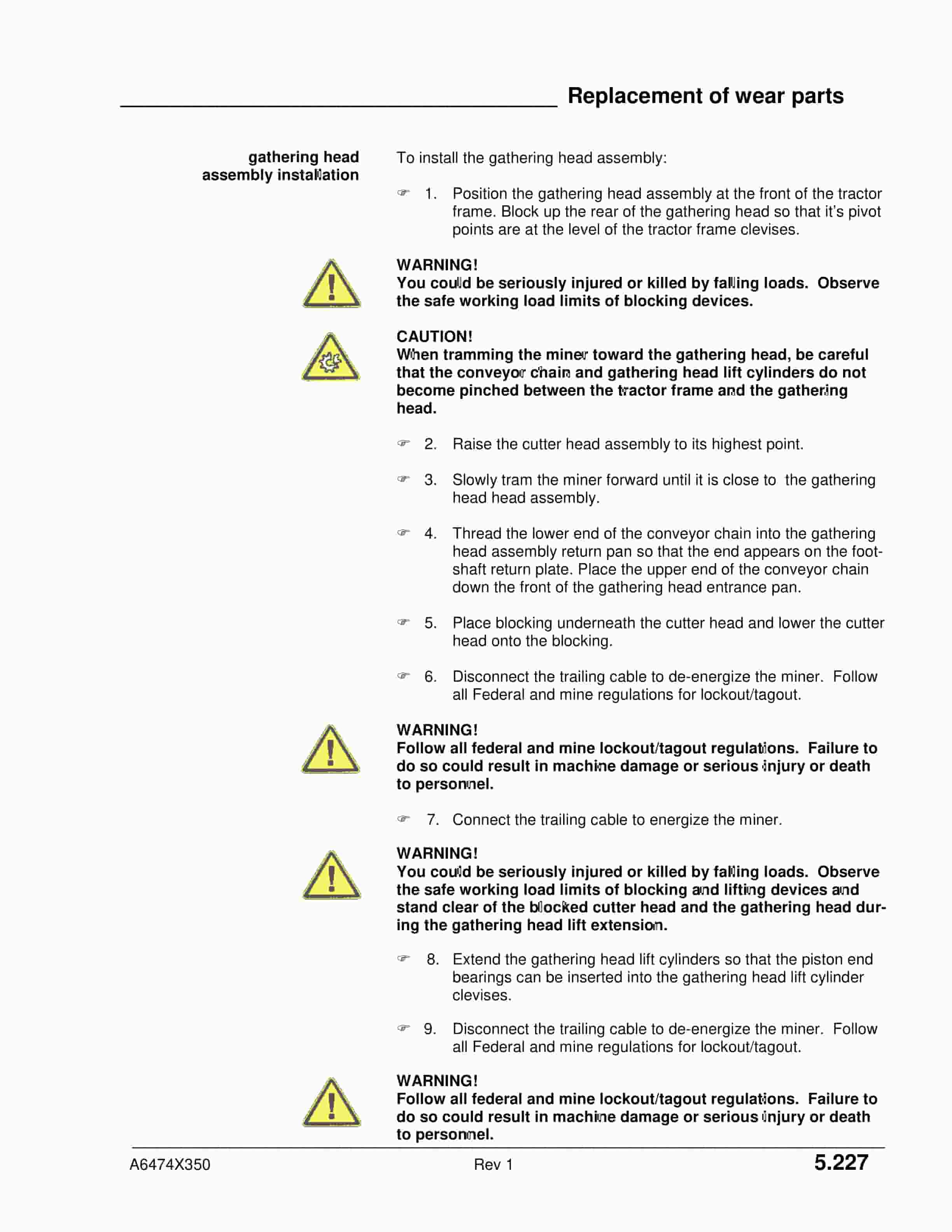 Caterpillar CM210 Continuous Miner Operation And Maintenance Manual A6474X350 3 Caterpillar CM210 Continuous Miner Operation And Maintenance Manual A6474X350 - Image 3