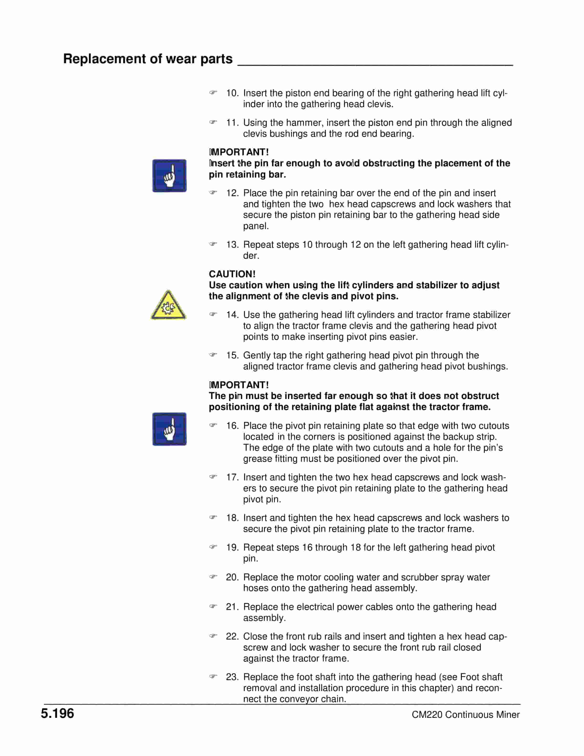 Caterpillar CM220 Continuous Miner Operation And Maintenance Manual A6474X307 3 Caterpillar CM220 Continuous Miner Operation And Maintenance Manual A6474X307 - Image 3