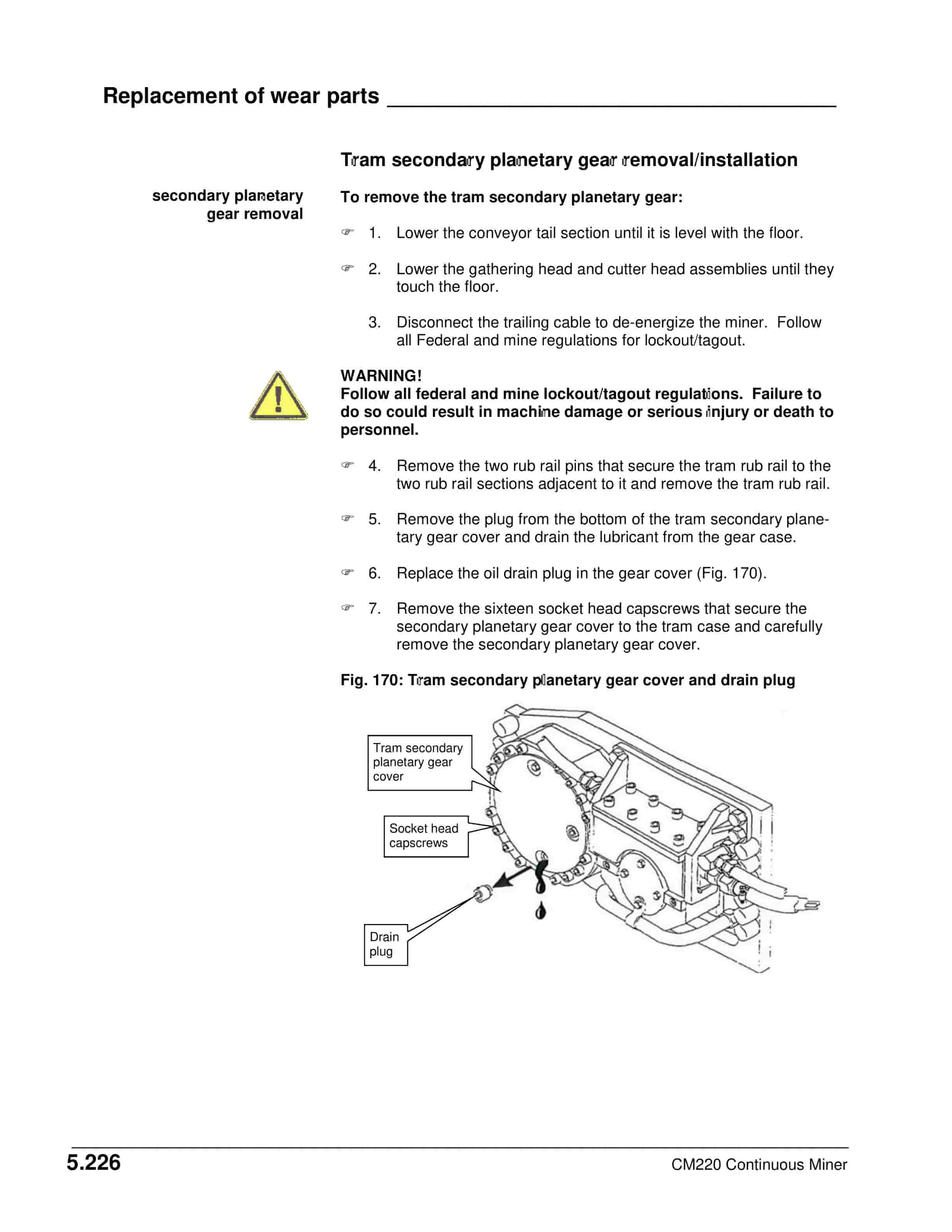 Caterpillar CM220 Continuous Miner Operation And Maintenance Manual A6474X307 4 Caterpillar CM220 Continuous Miner Operation And Maintenance Manual A6474X307 - Image 4