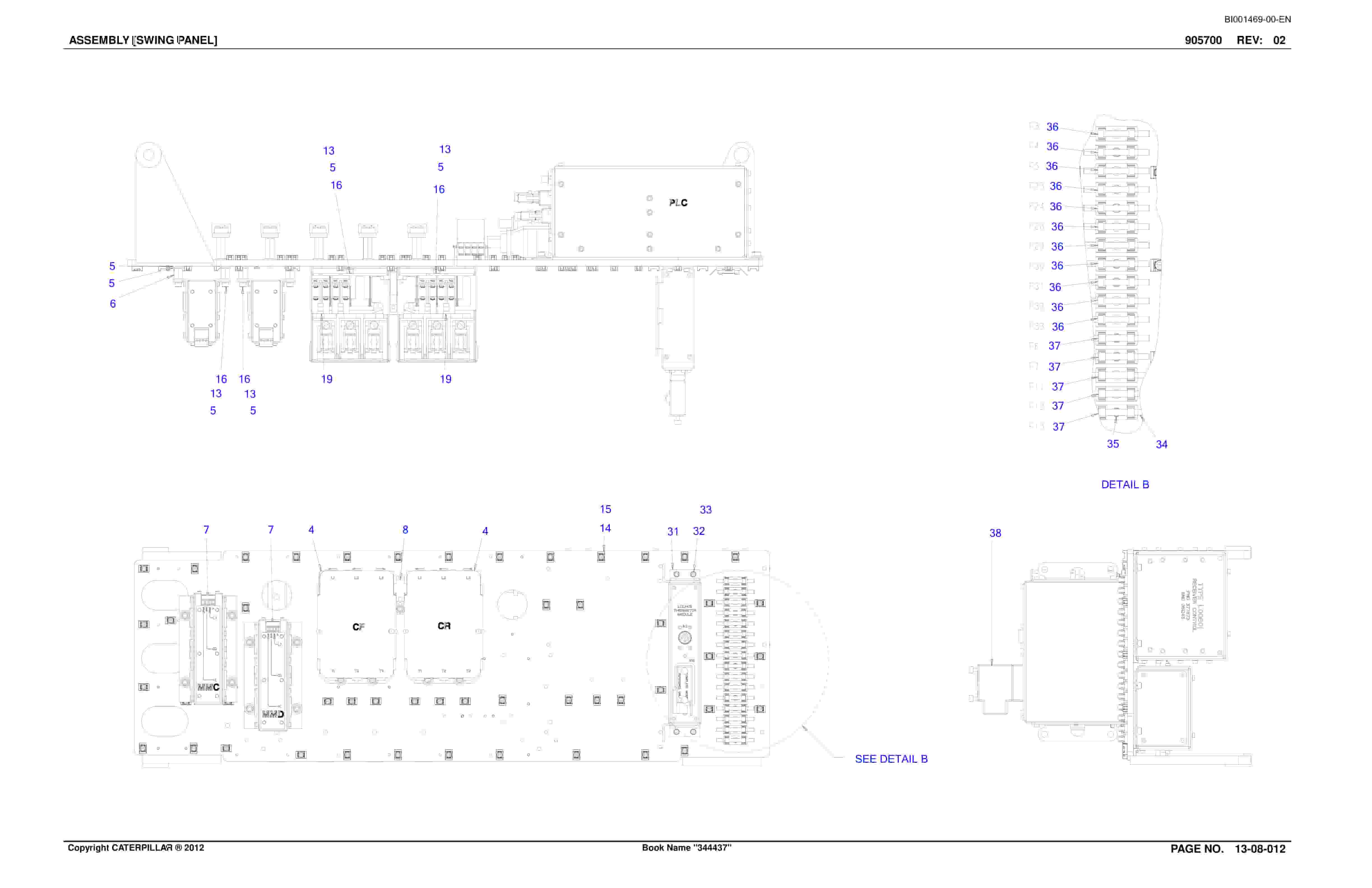 Caterpillar CM235 Continuous Miner Parts Catalog BI001469-5