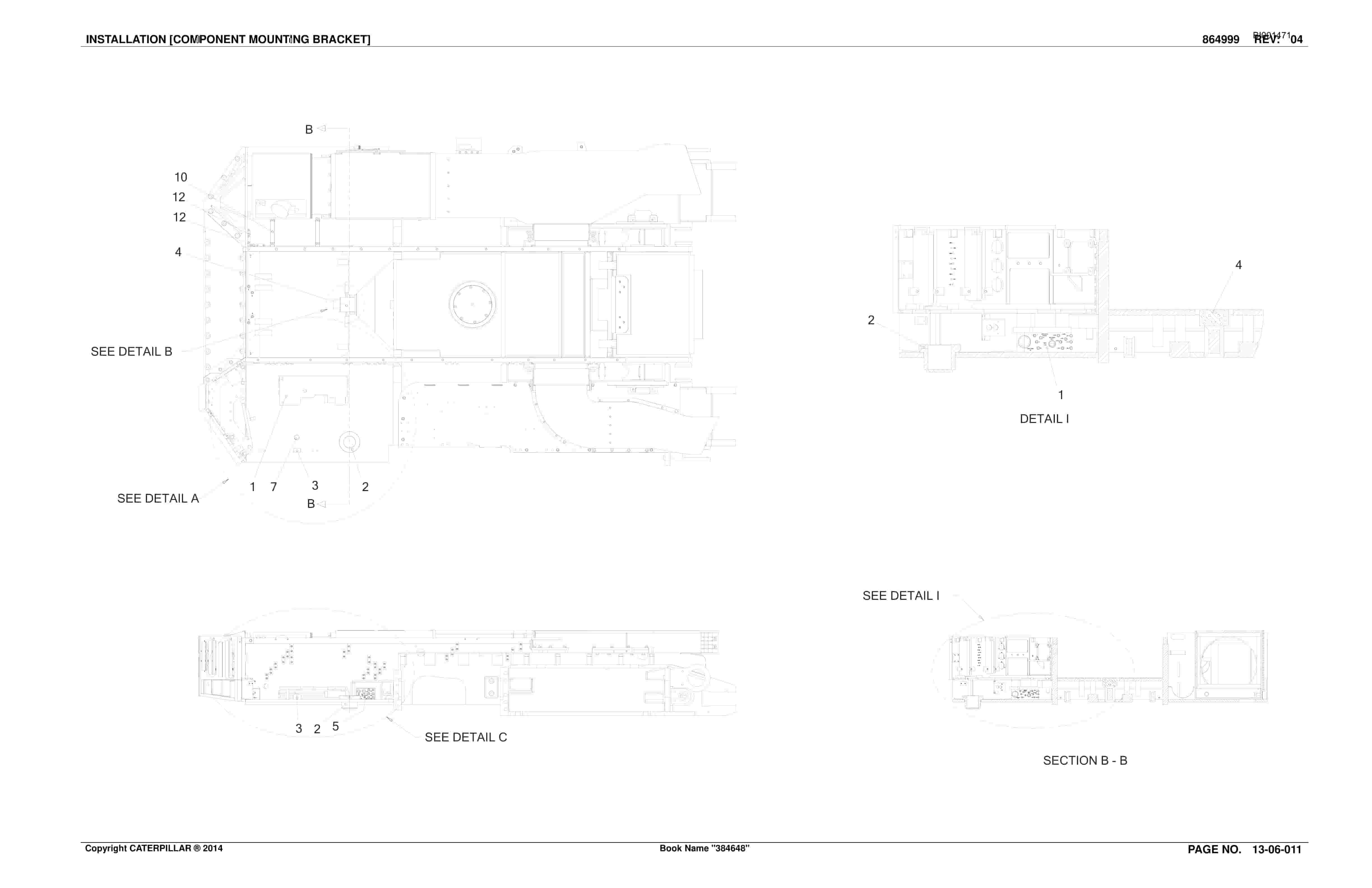 Caterpillar CM235 Continuous Miner Parts Catalog BI001471-2