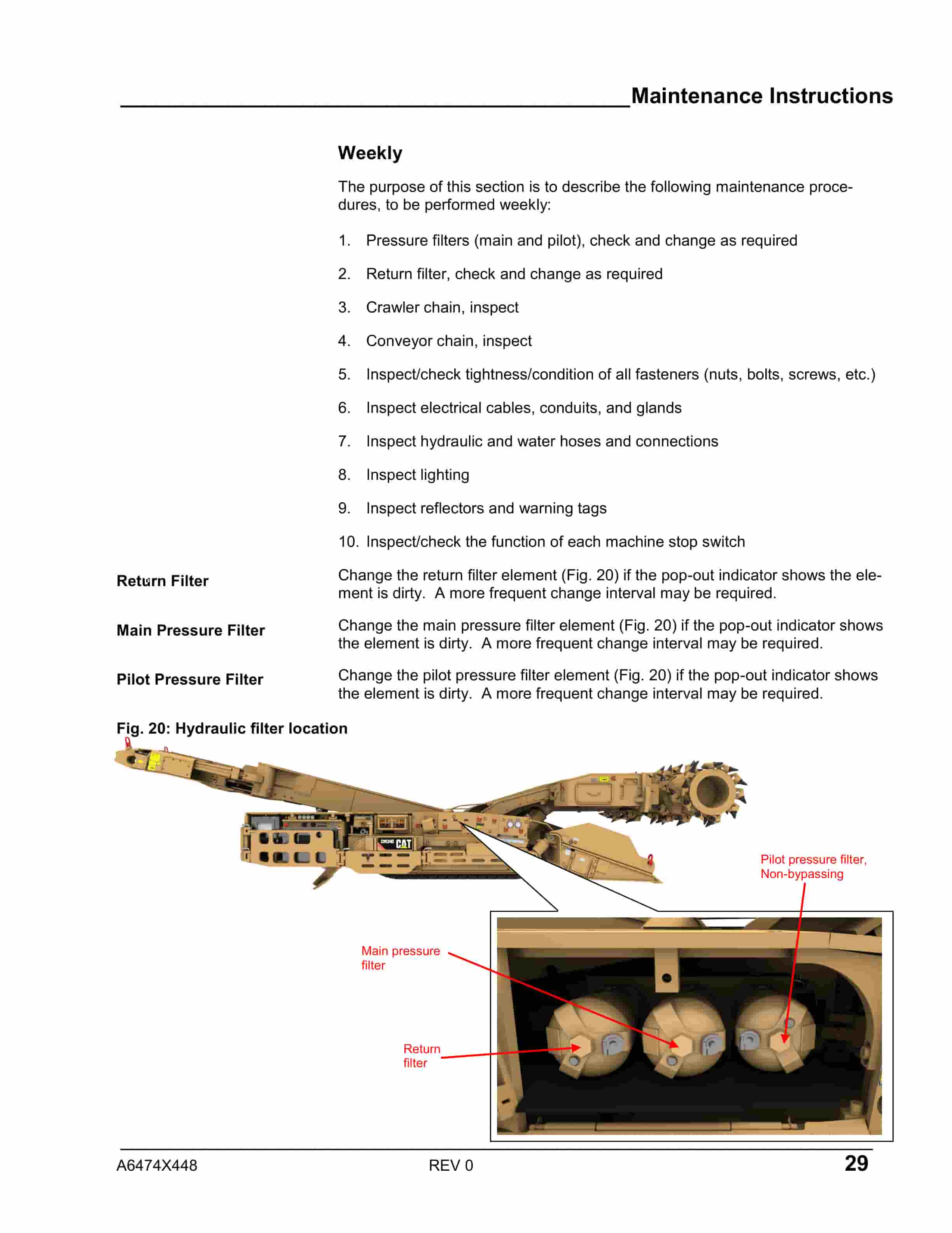 Caterpillar CM340 Continuous Miner Operation And Maintenance Manual BI001579-2