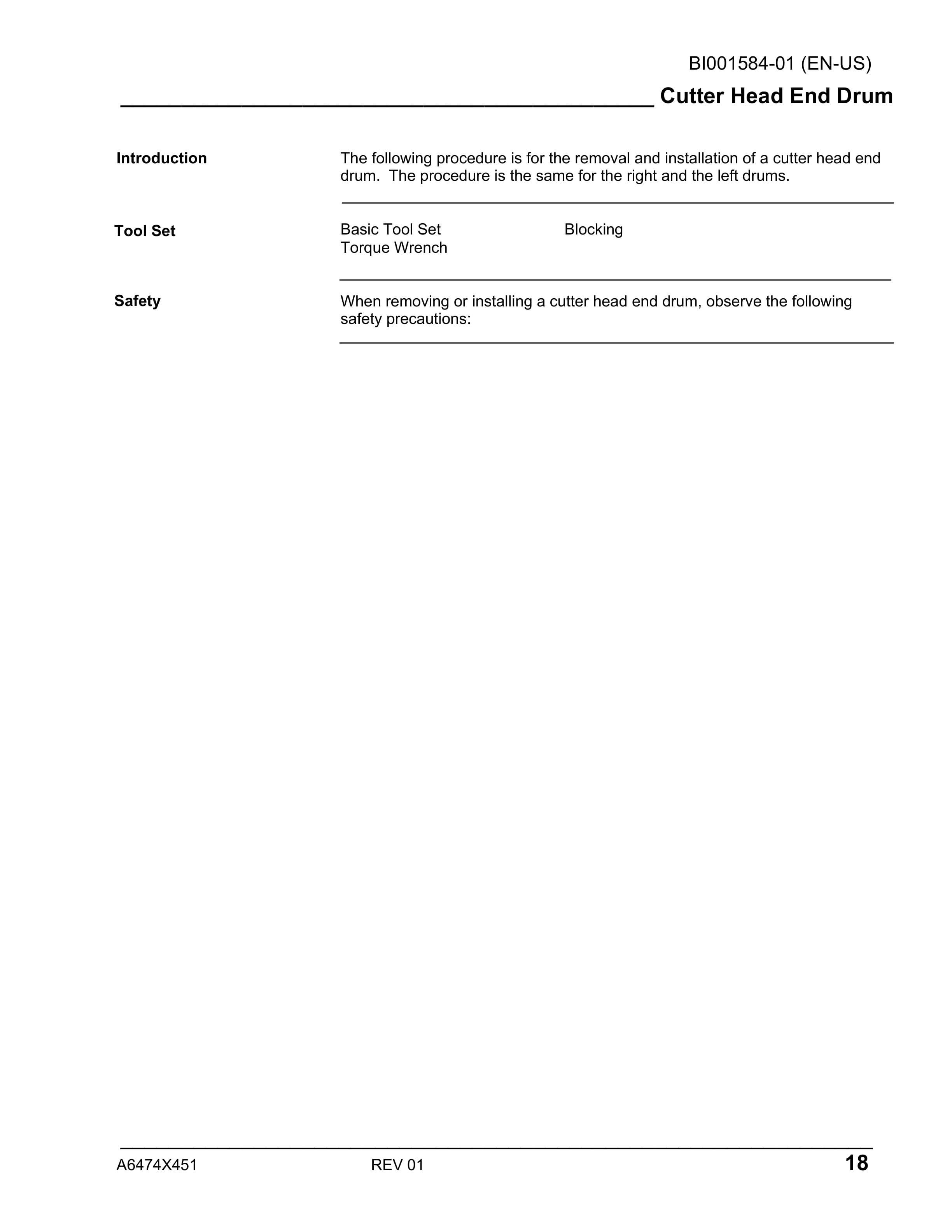 Caterpillar CM340 Continuous Miner Operation And Maintenance Manual BI001584-01-2