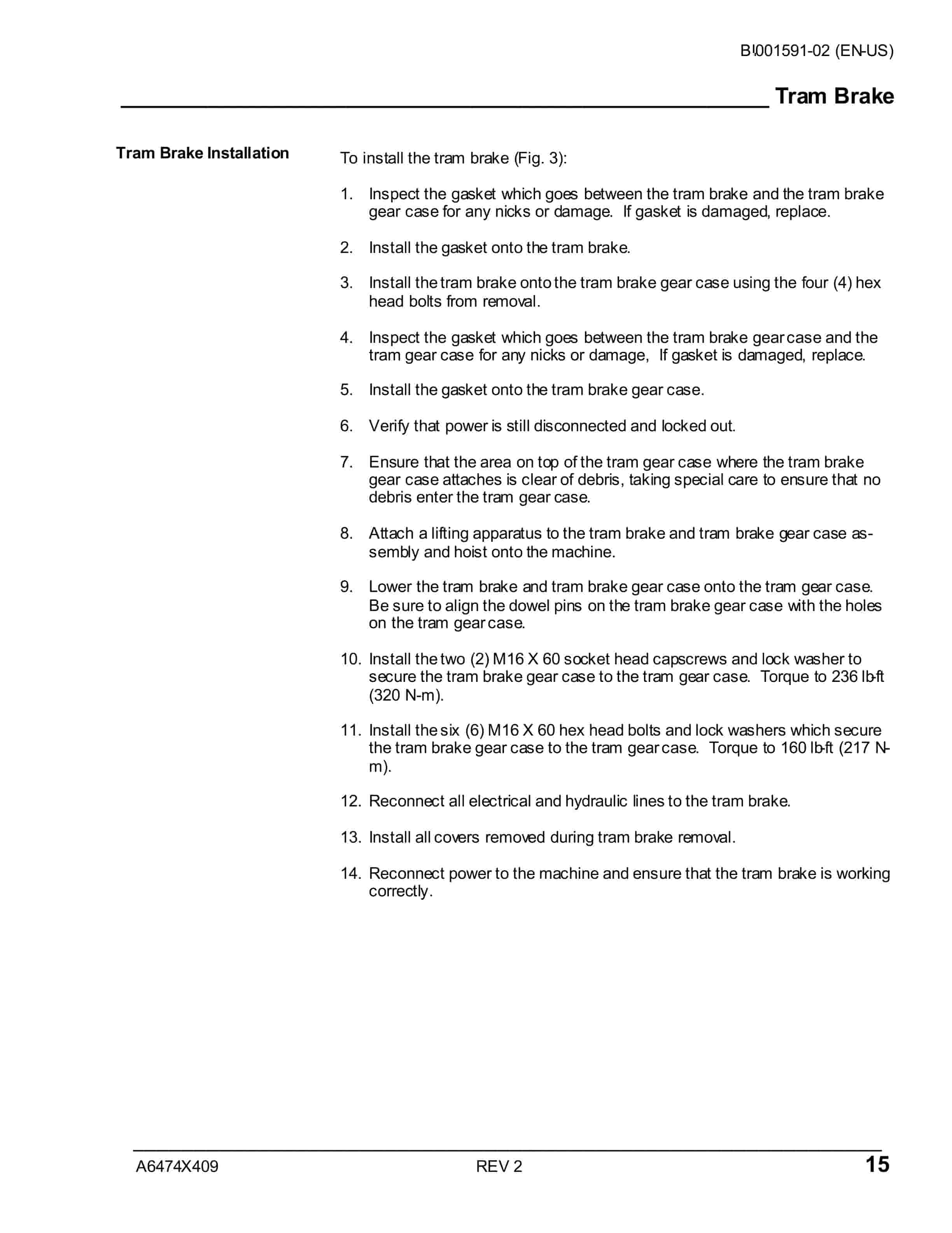 Caterpillar CM345 Continuous Miner Operation And Maintenance Manual BI001591-02-3