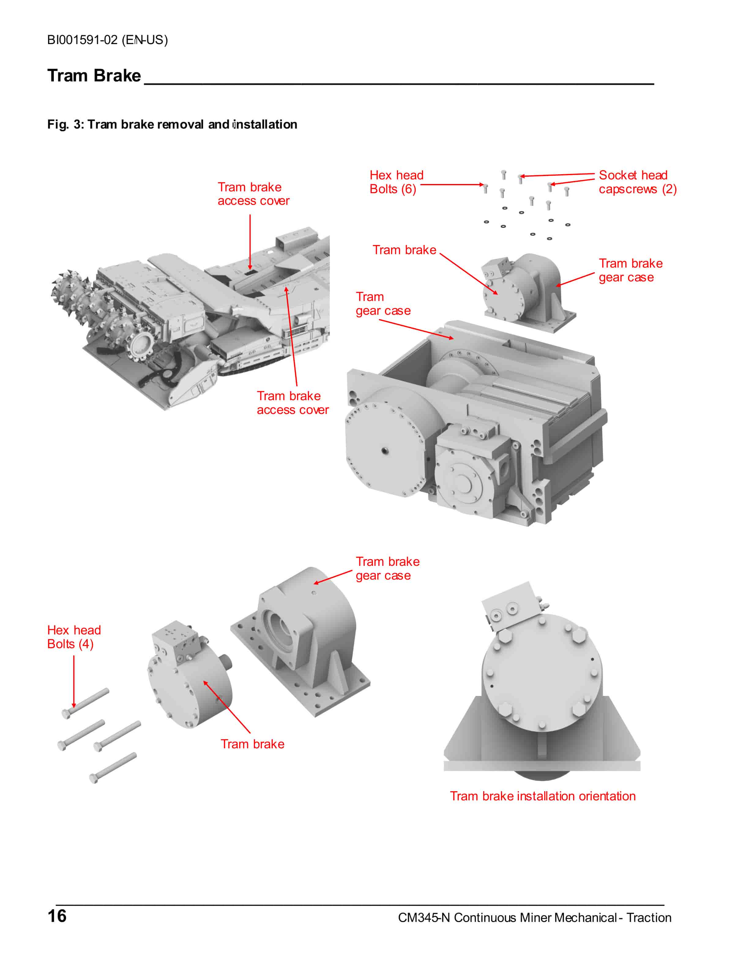 Caterpillar CM345 Continuous Miner Operation And Maintenance Manual BI001591-02-4
