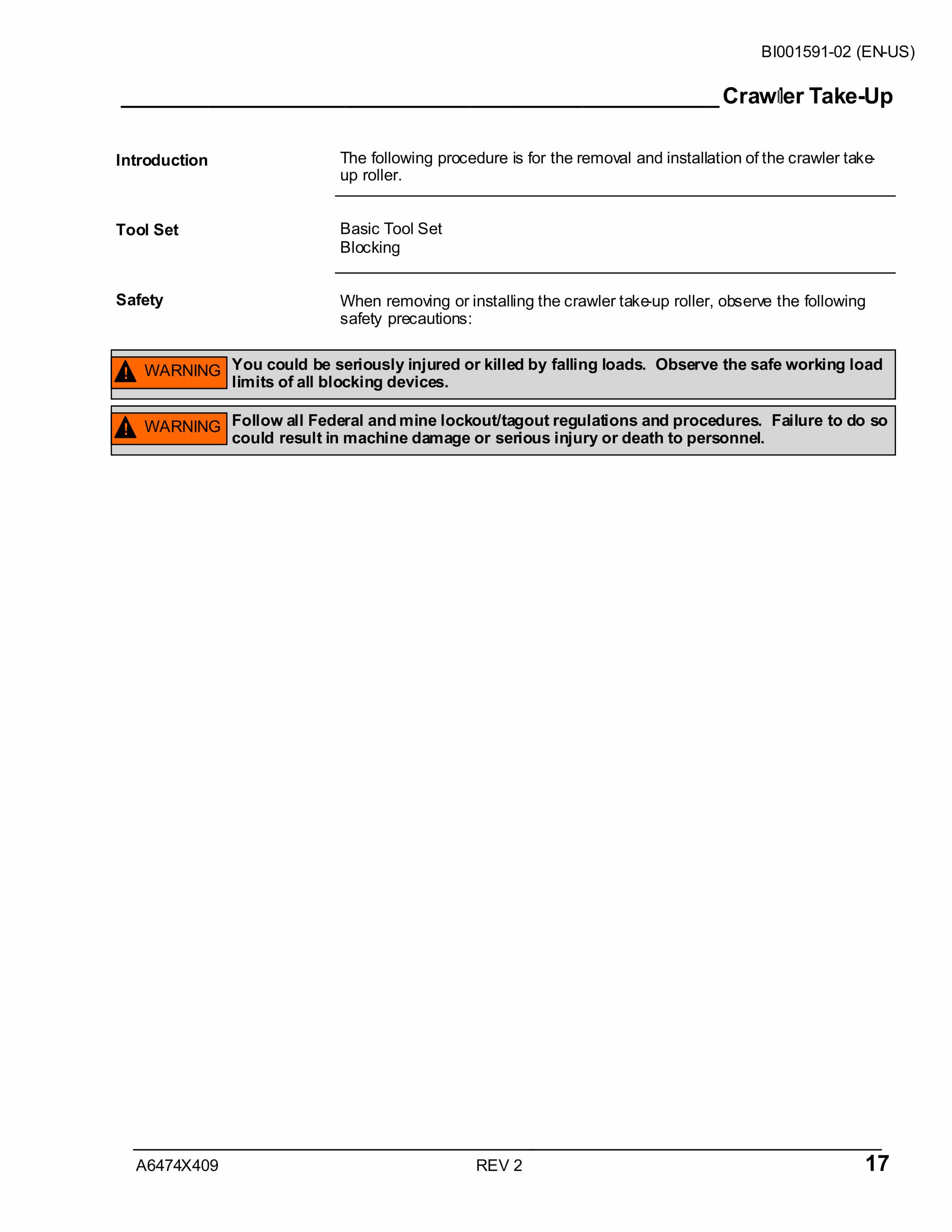 Caterpillar CM345 Continuous Miner Operation And Maintenance Manual BI001591-02-5