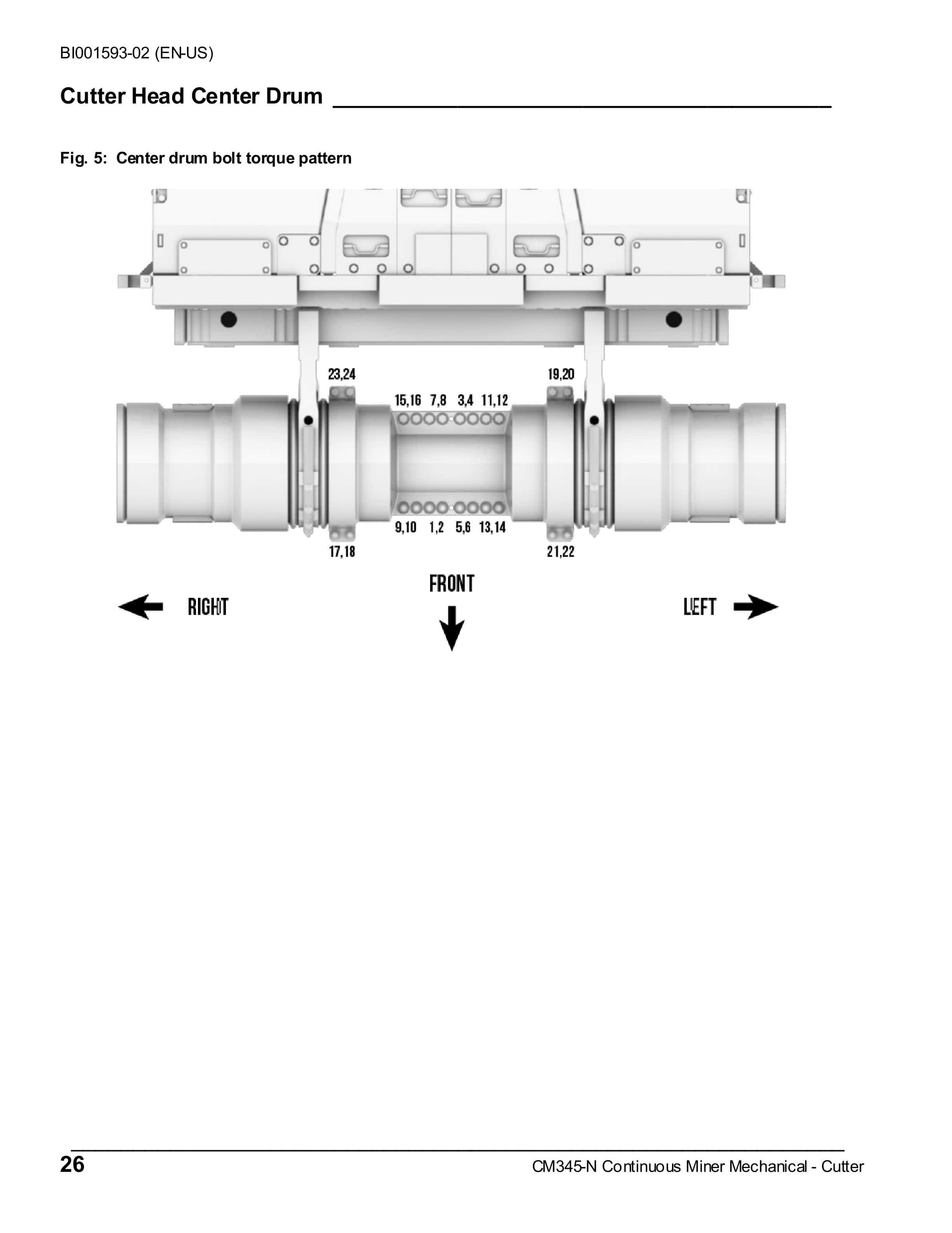 Caterpillar CM345 Continuous Miner Operation And Maintenance Manual BI001593-02-4