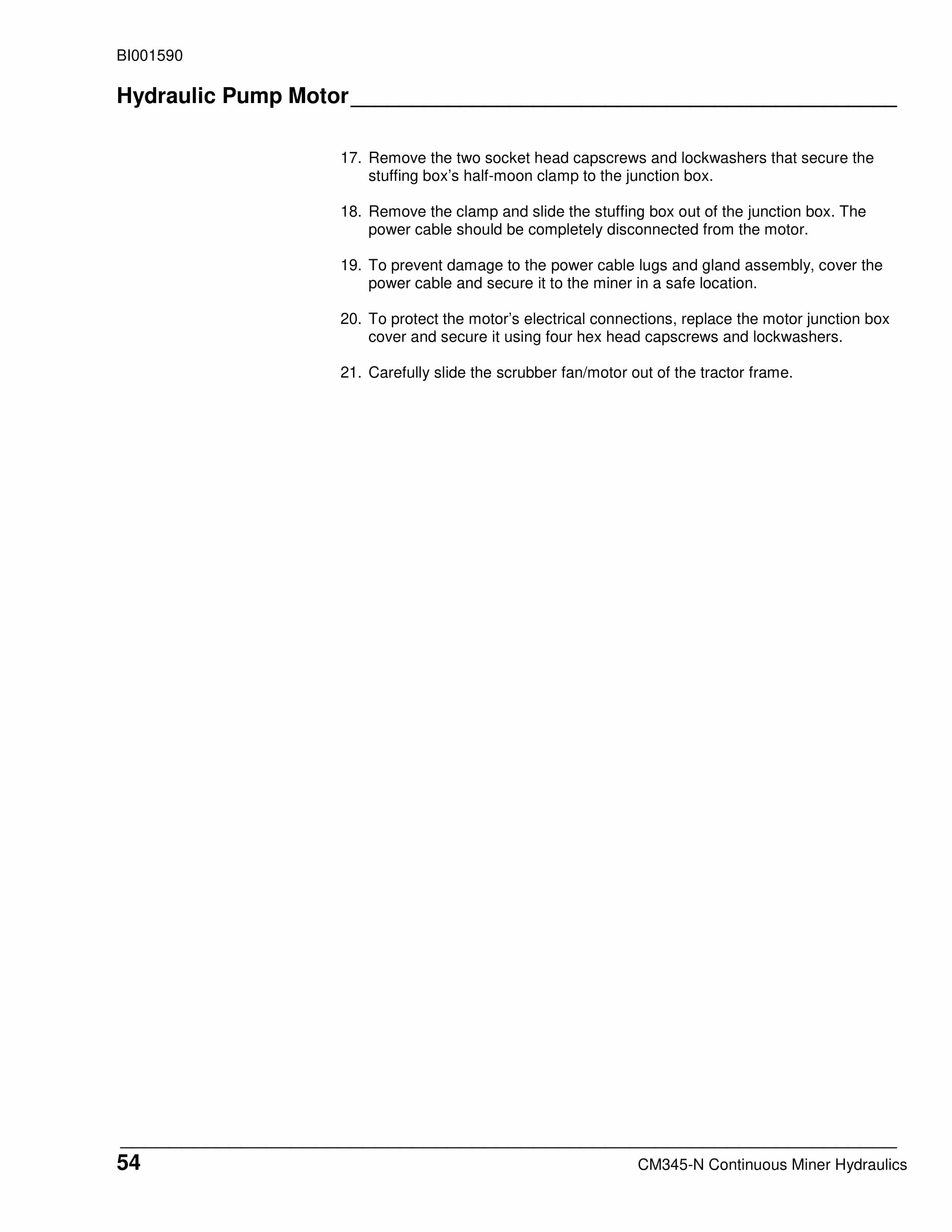 Caterpillar CM345-N Continuous Miner Operation And Maintenance Manual BI001590-3