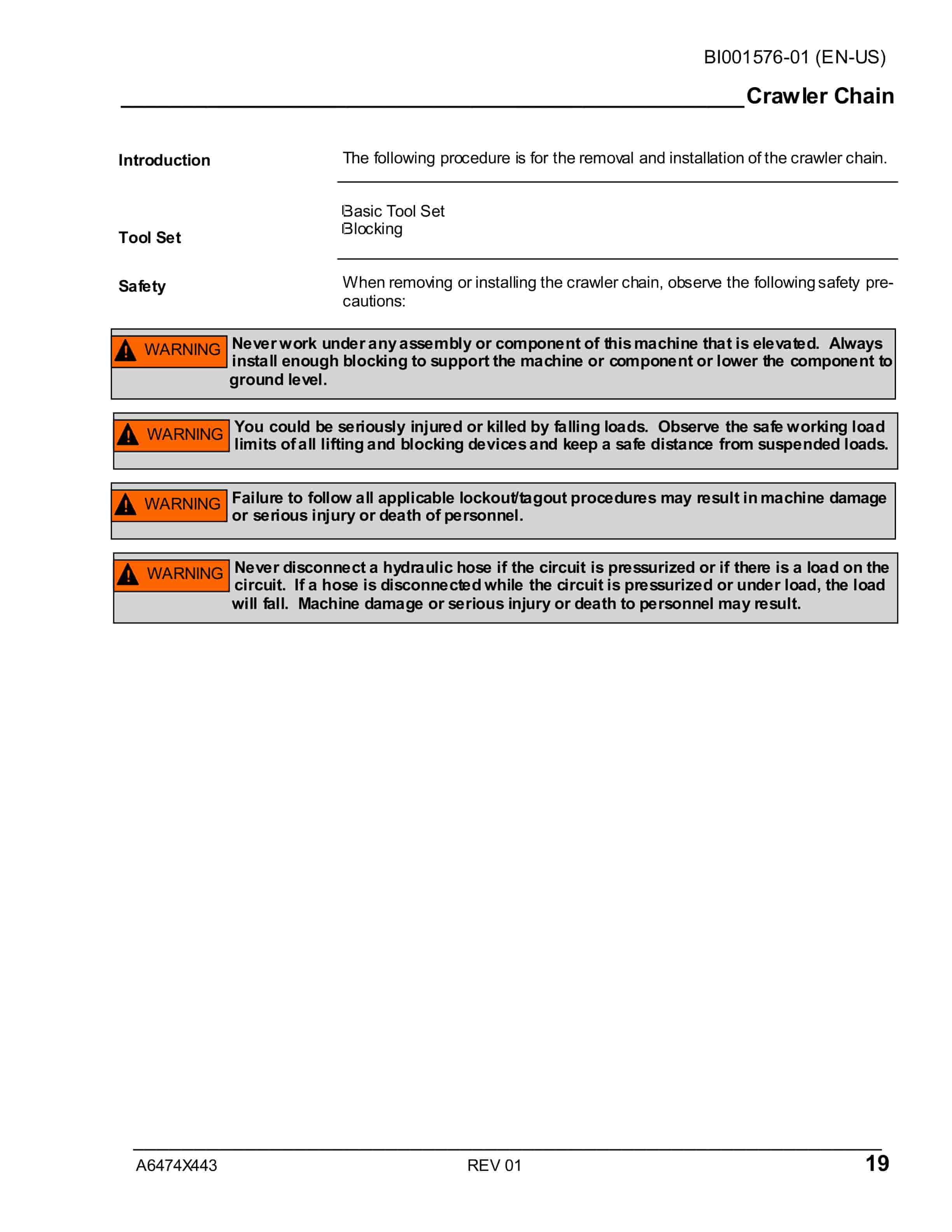 Caterpillar CM445 Continuous Miner Operation And Maintenance Manual BI001576-01-4