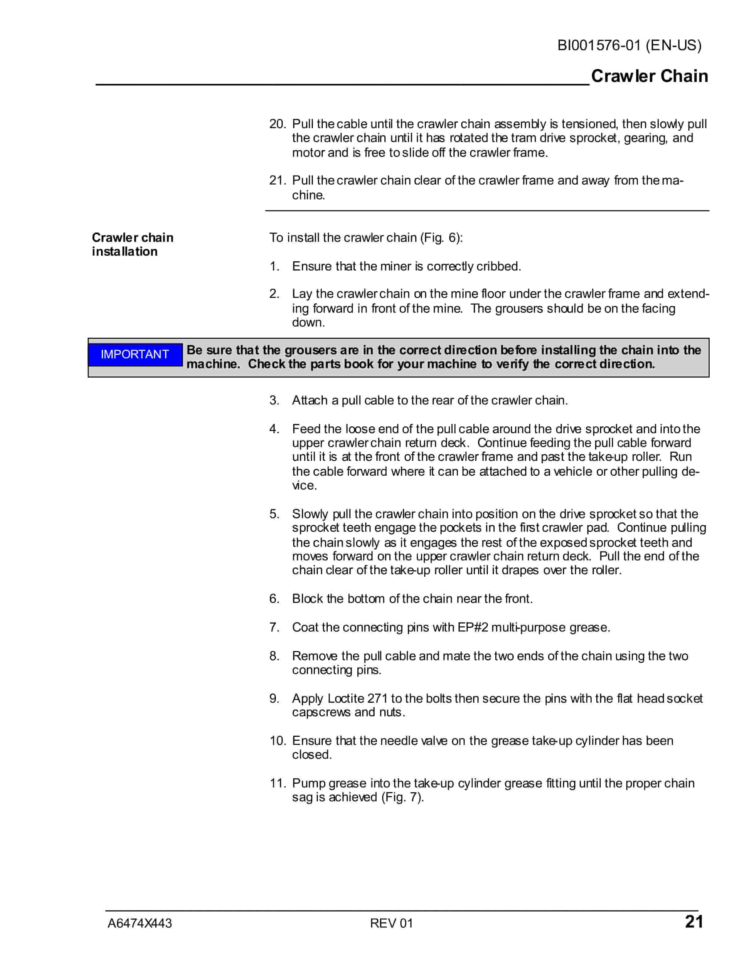 Caterpillar CM445 Continuous Miner Operation And Maintenance Manual BI001576-01-5