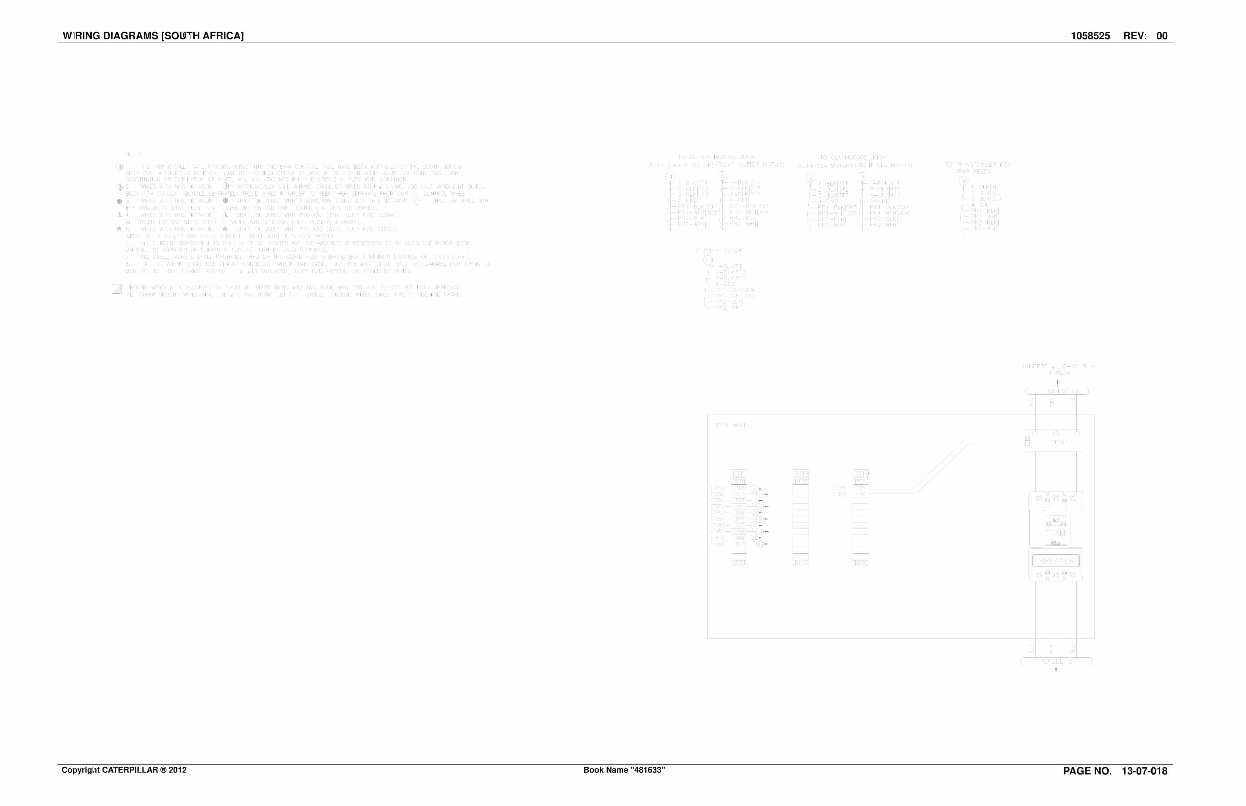Caterpillar CM445 Continuous Miner Parts Manual BI001531-5