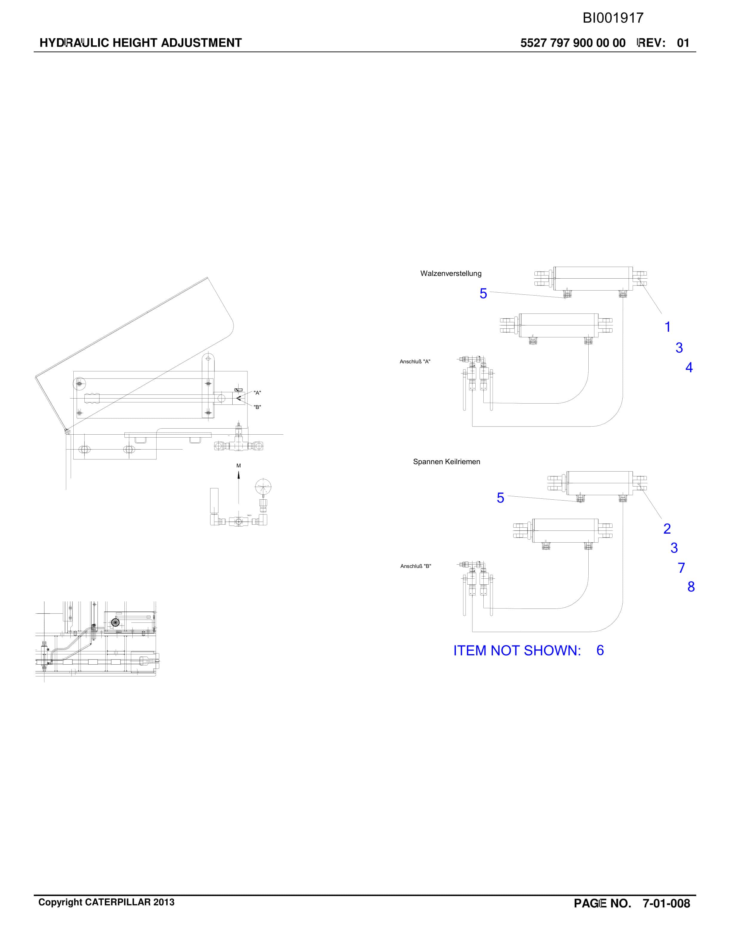 Caterpillar Crusher Arrangement SB 0815 V-Belt Drive - Left Hand Parts Manual BI001917 2 Caterpillar Crusher Arrangement SB 0815 V-Belt Drive - Left Hand Parts Manual BI001917-2