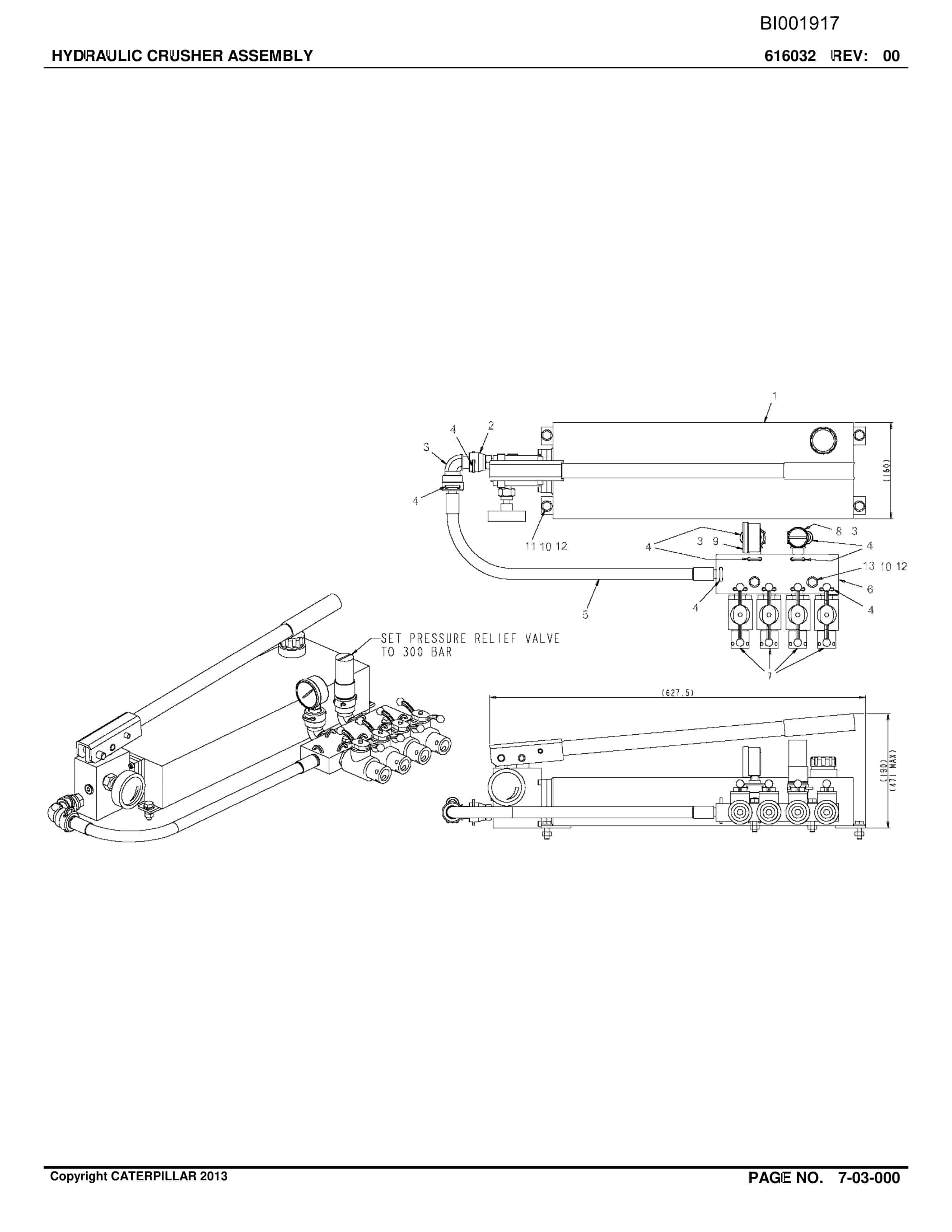 Caterpillar Crusher Arrangement SB 0815 V-Belt Drive - Left Hand Parts Manual BI001917 3 Caterpillar Crusher Arrangement SB 0815 V-Belt Drive - Left Hand Parts Manual BI001917-3