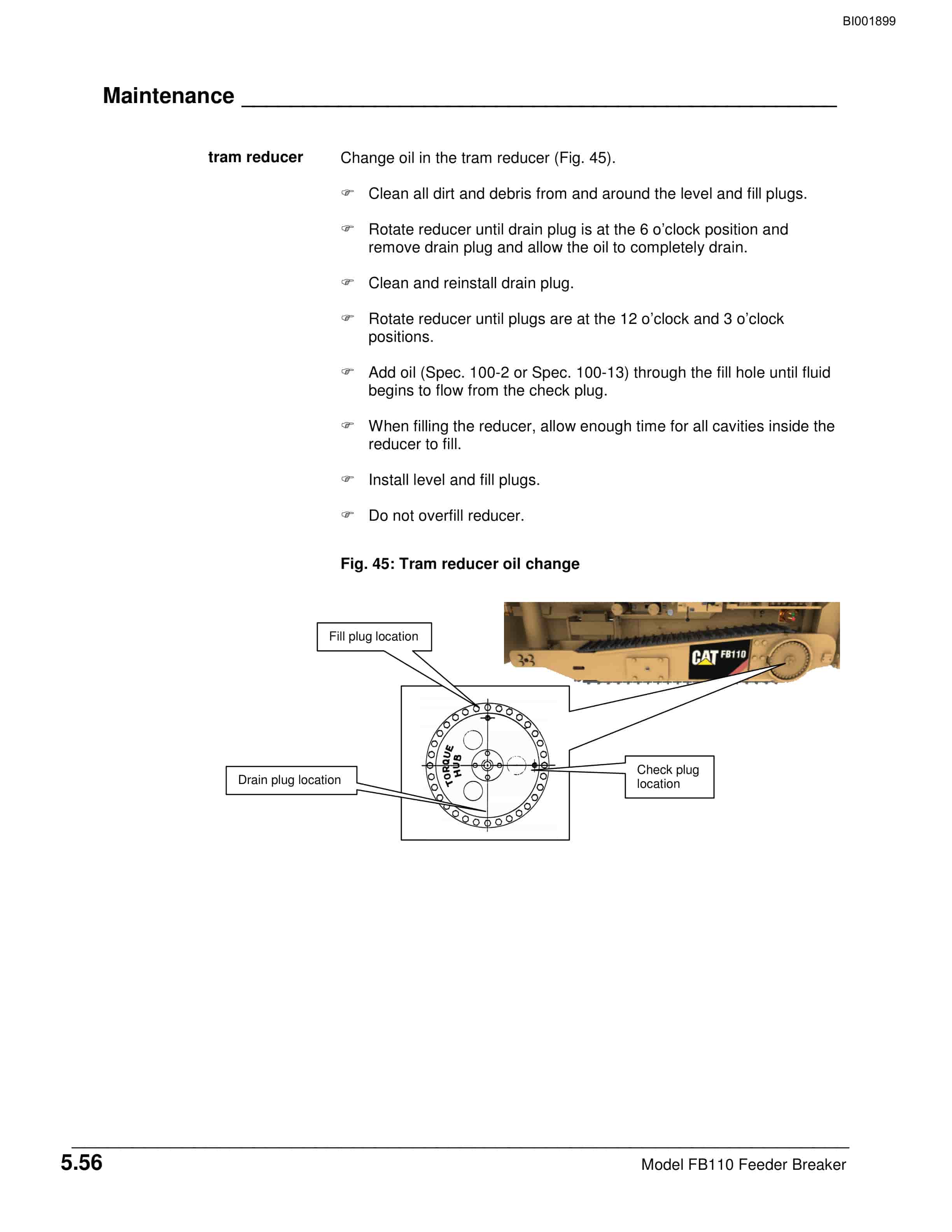 Caterpillar FB110 Feeder Breaker Operation And Maintenance Manual BI001899-2