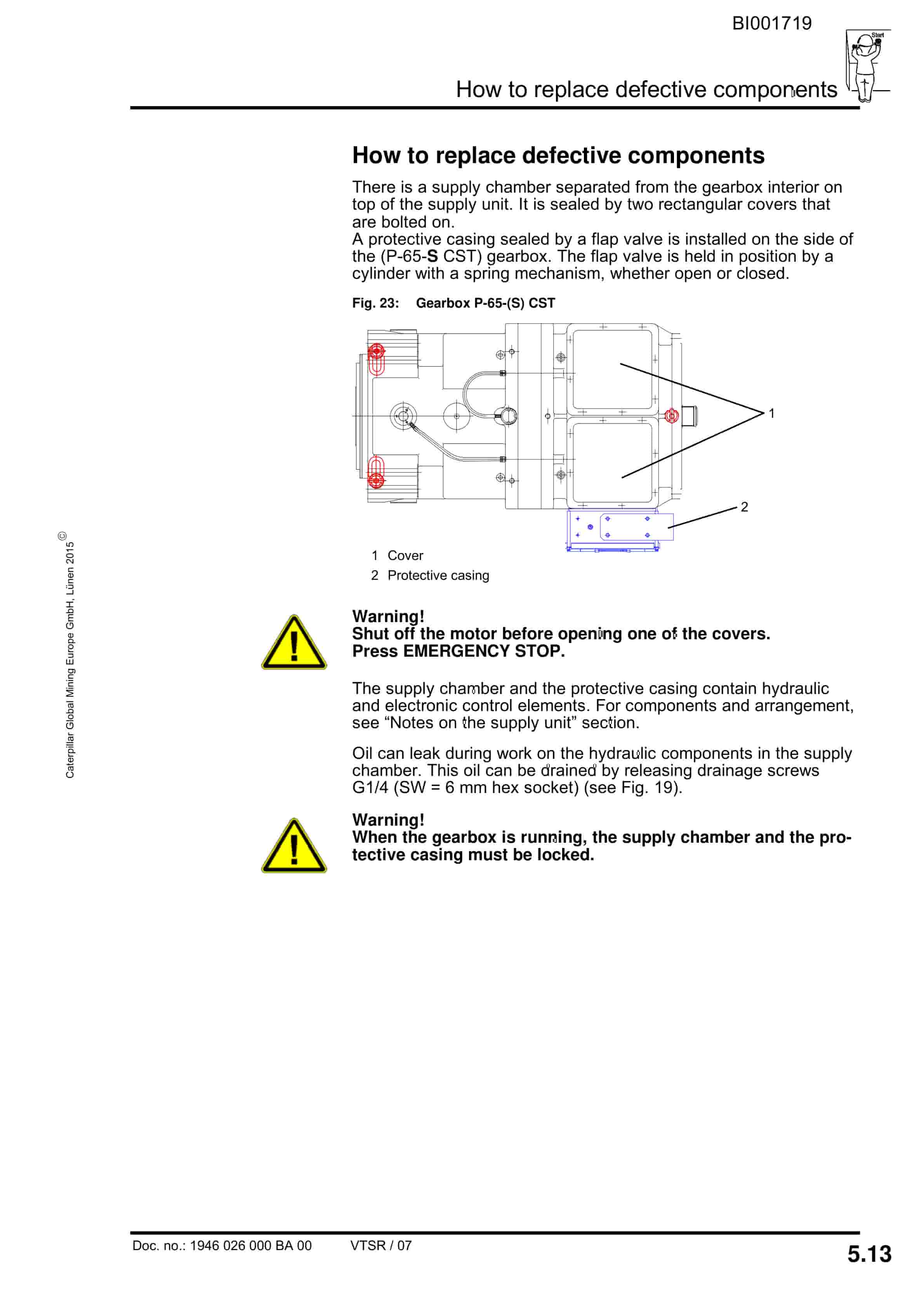 Caterpillar Gearbox P-65-(S) CST Operation And Maintenance Manual BI001719-01-EN 2 Caterpillar Gearbox P-65-(S) CST Operation And Maintenance Manual BI001719-01-EN-2