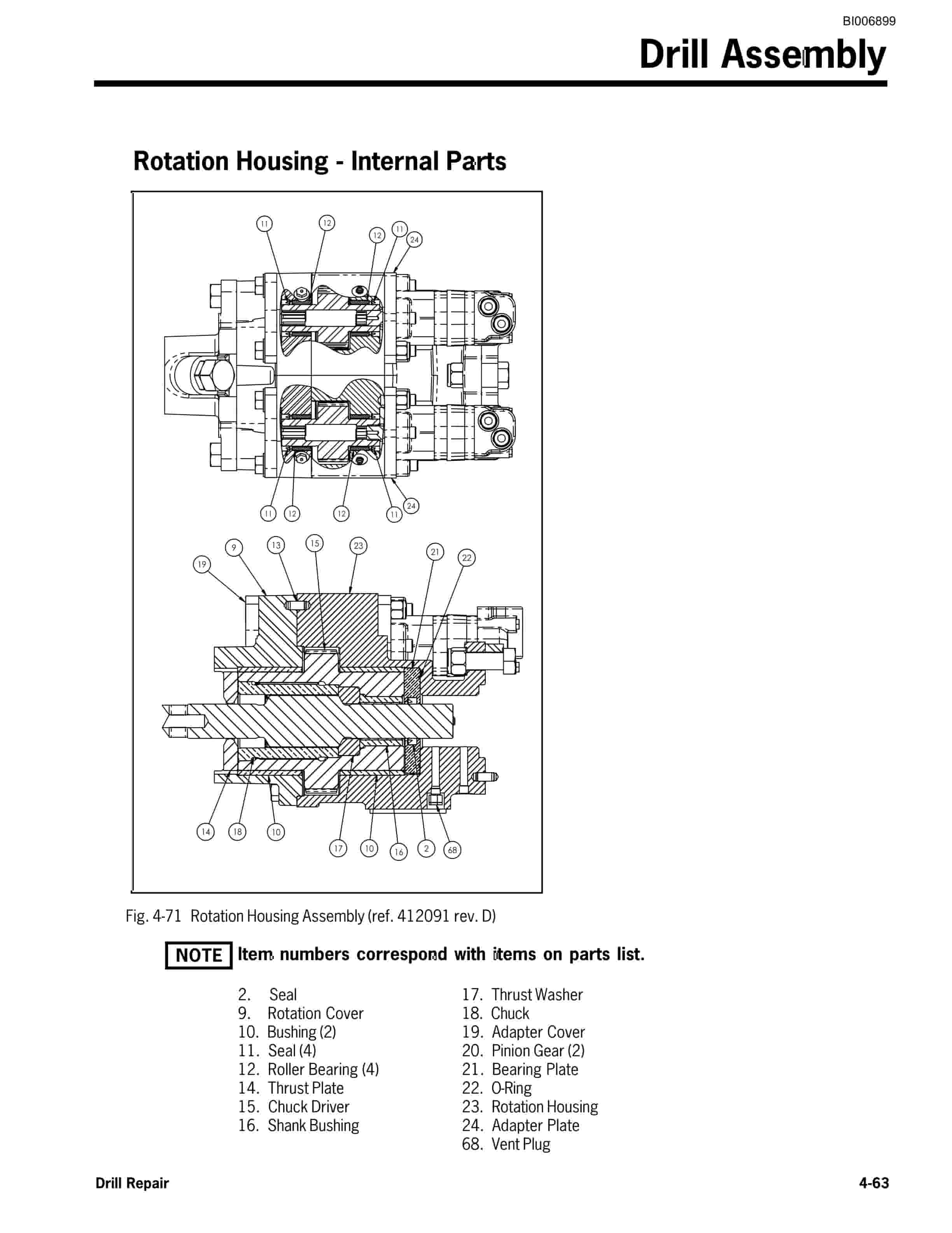 Caterpillar HPR5128, HPR6832 Hydraulic Rock Drill (HPR2) Service Manual BI006899-3