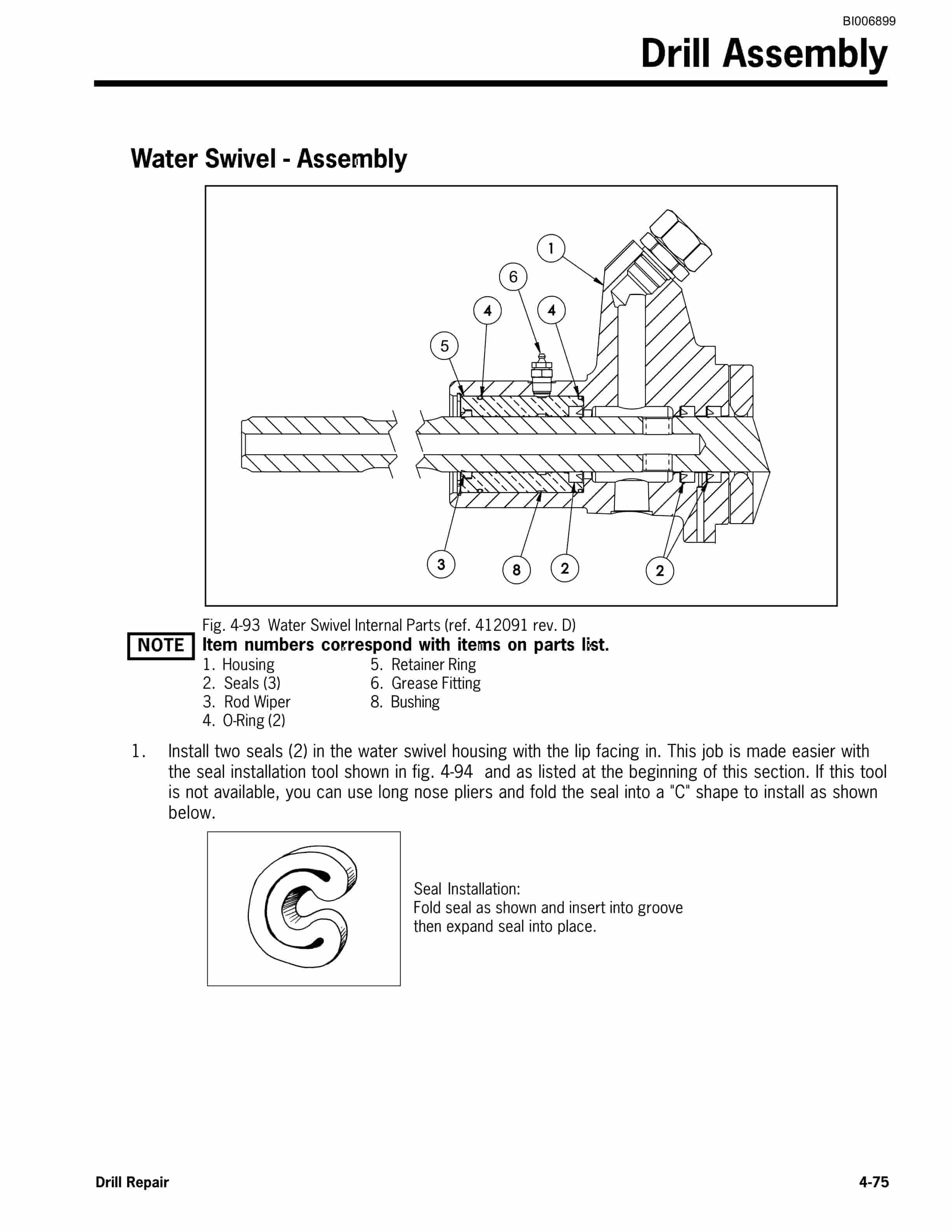 Caterpillar HPR5128, HPR6832 Hydraulic Rock Drill (HPR2) Service Manual BI006899-4