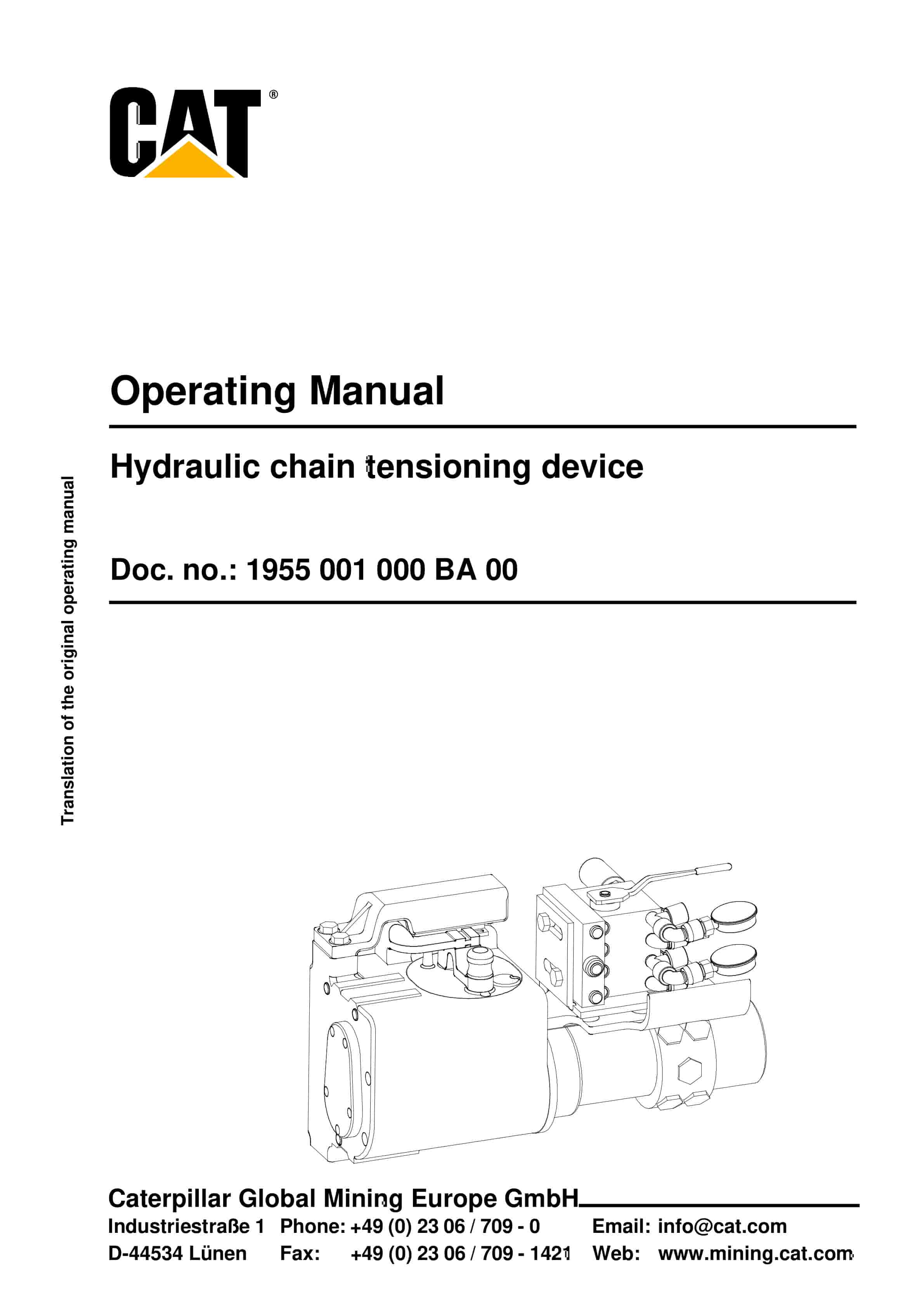 Caterpillar Hydraulic Chain Tensioning Device Operating Manual 1995 001 000 BA 00 1 Caterpillar Hydraulic Chain Tensioning Device Operating Manual 1995 001 000 BA 00