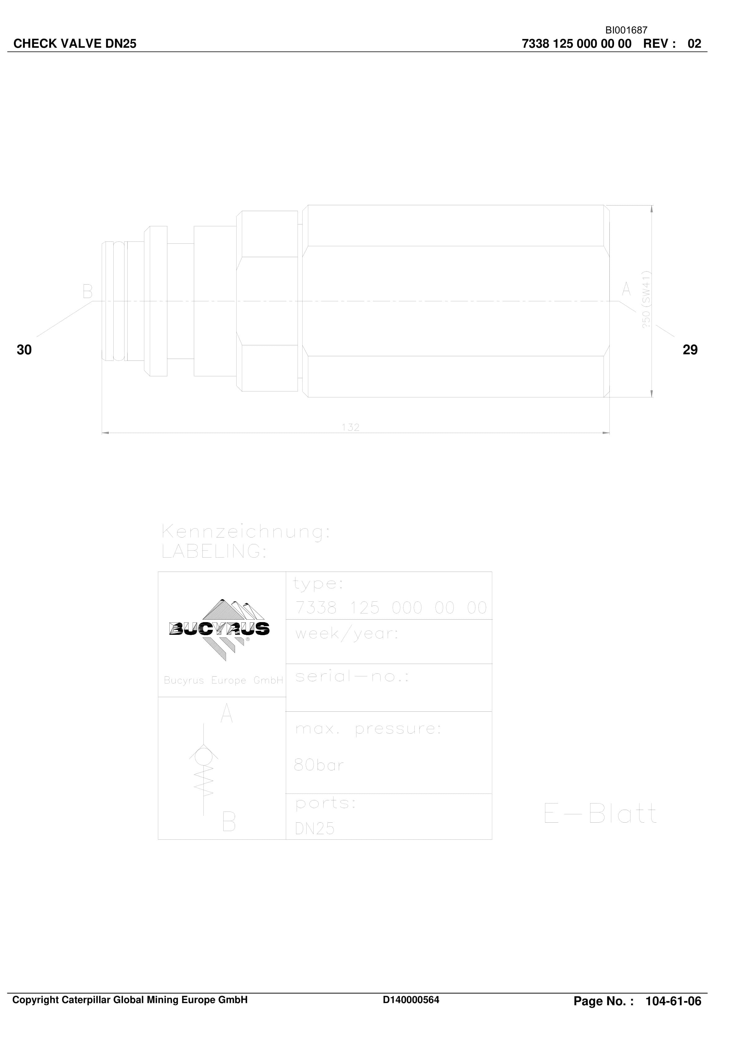 Caterpillar Integra Roof Support Parts Catalog BI001687 3 Caterpillar Integra Roof Support Parts Catalog BI001687-3