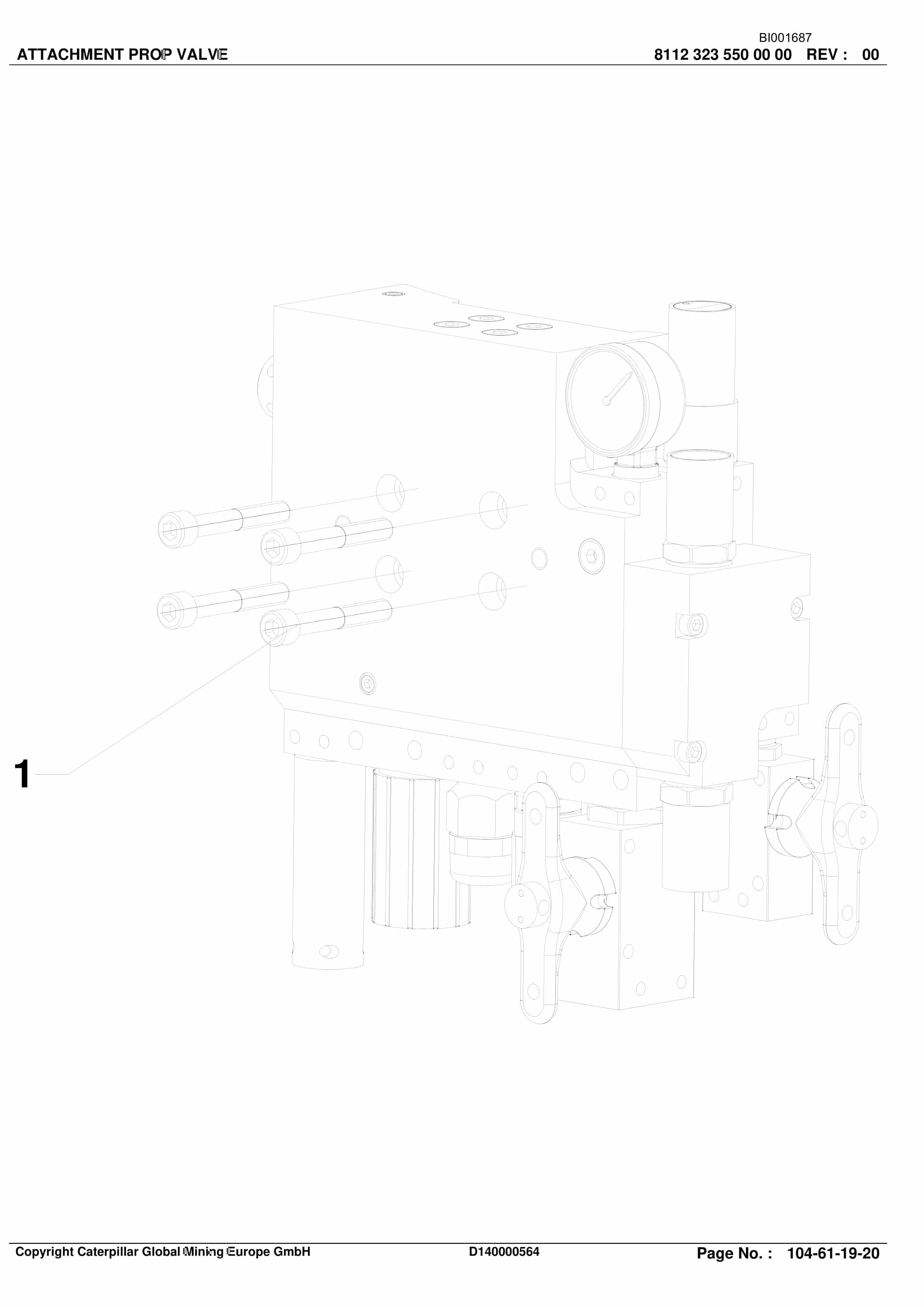 Caterpillar Integra Roof Support Parts Catalog BI001687 5 Caterpillar Integra Roof Support Parts Catalog BI001687-5