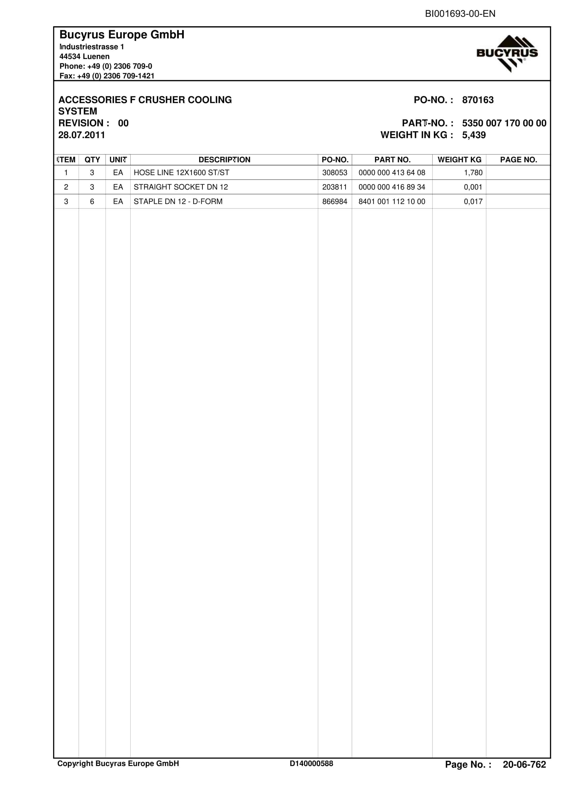 Caterpillar LTCC Longwall System Parts Manual BI001693-00-EN-2