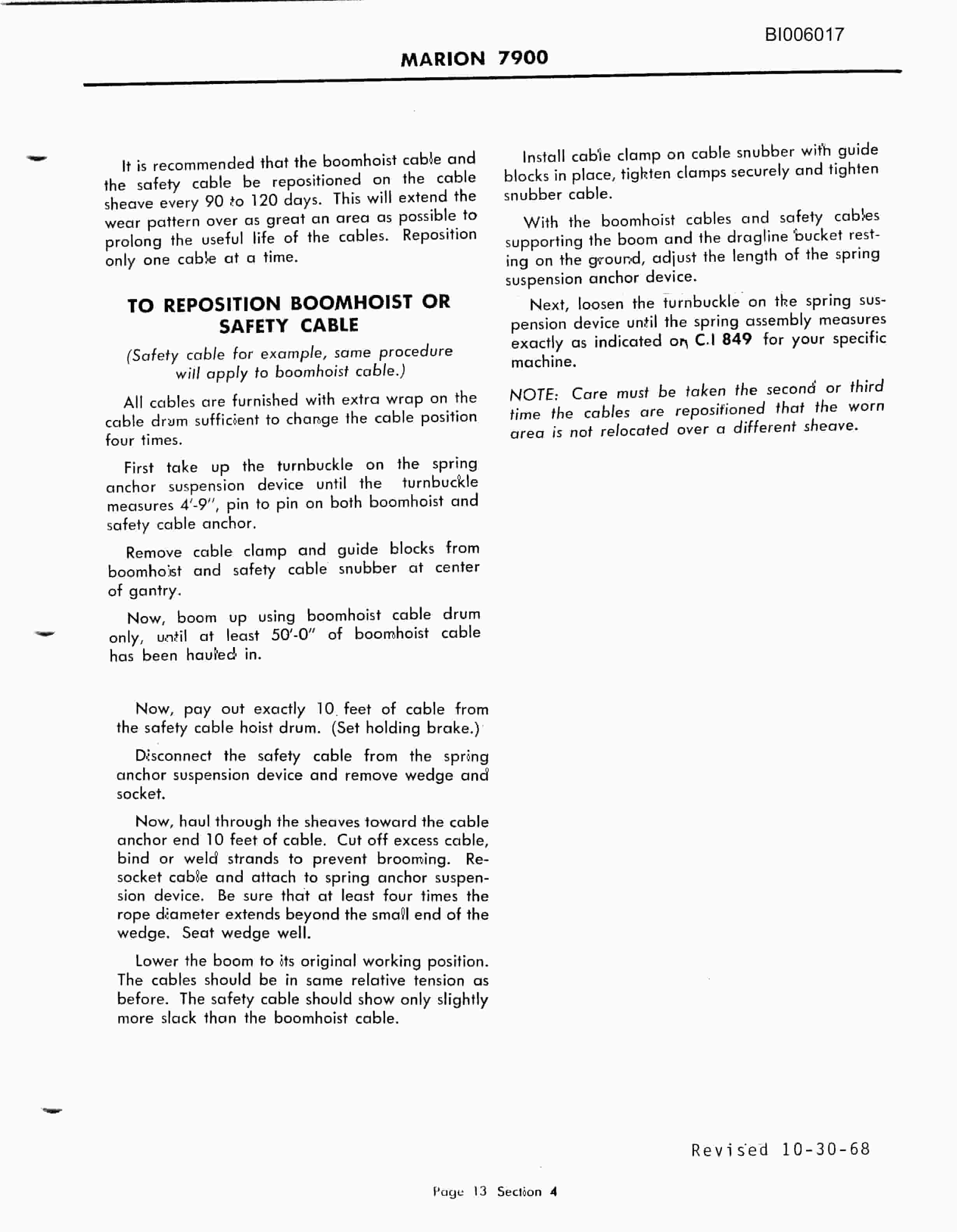 Caterpillar Marion 7900 Walking Dragline Technical Manual BI006017 2 Caterpillar Marion 7900 Walking Dragline Technical Manual BI006017-2