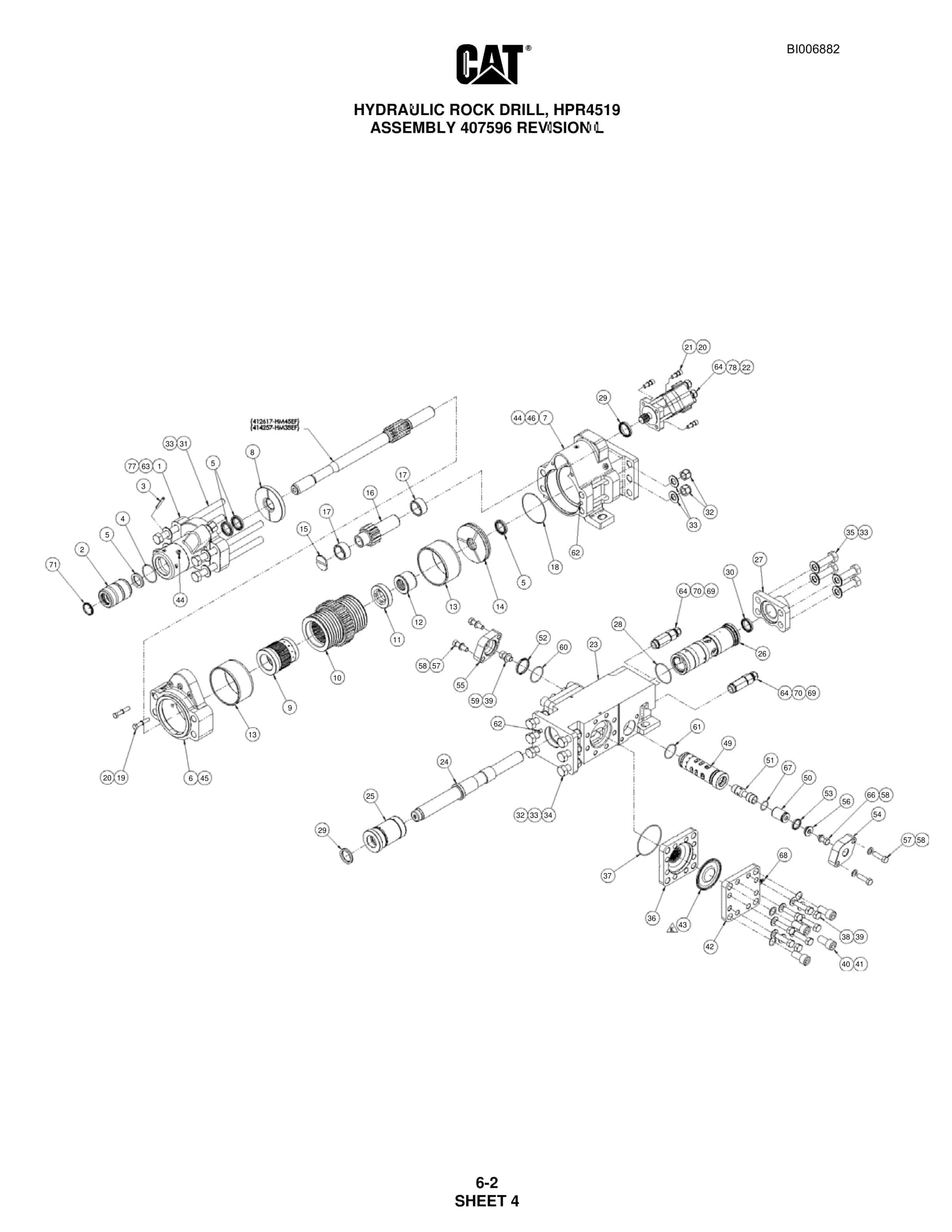 Caterpillar MD5050 Hydra-Track Drill Parts Manual BI006882 3 Caterpillar MD5050 Hydra-Track Drill Parts Manual BI006882 - Image 3