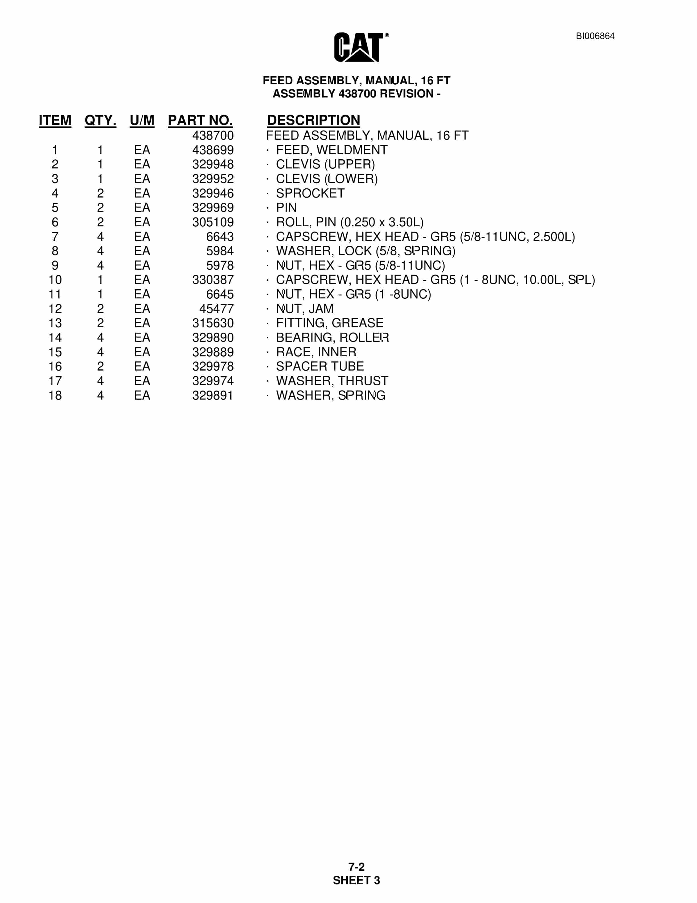 Caterpillar MD5090 Hydra-Trac Drill Parts Manual BI006864 3 Caterpillar MD5090 Hydra-Trac Drill Parts Manual BI006864 - Image 3
