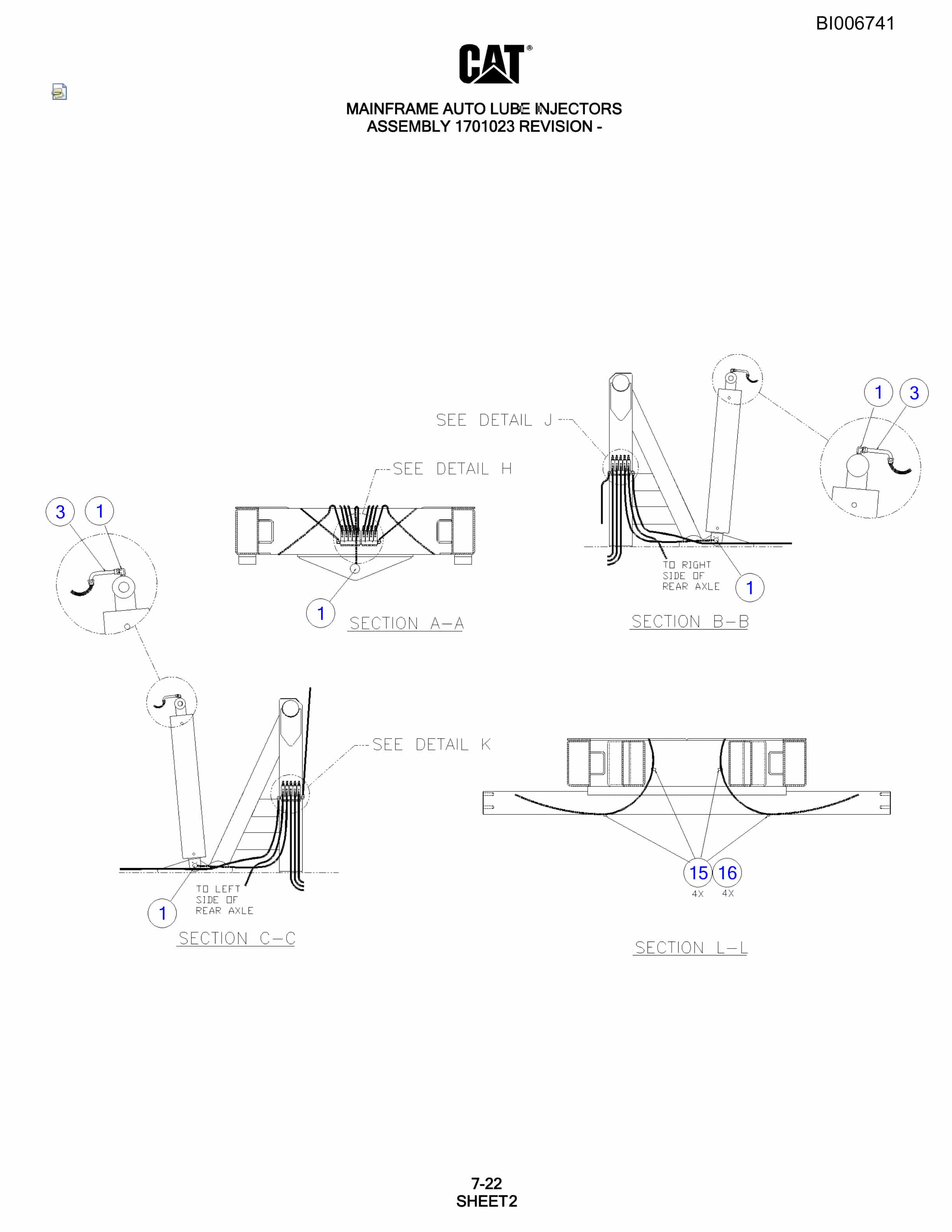 Caterpillar MD6290 Rotary Blasthole Drill Parts Manual BI006741-4