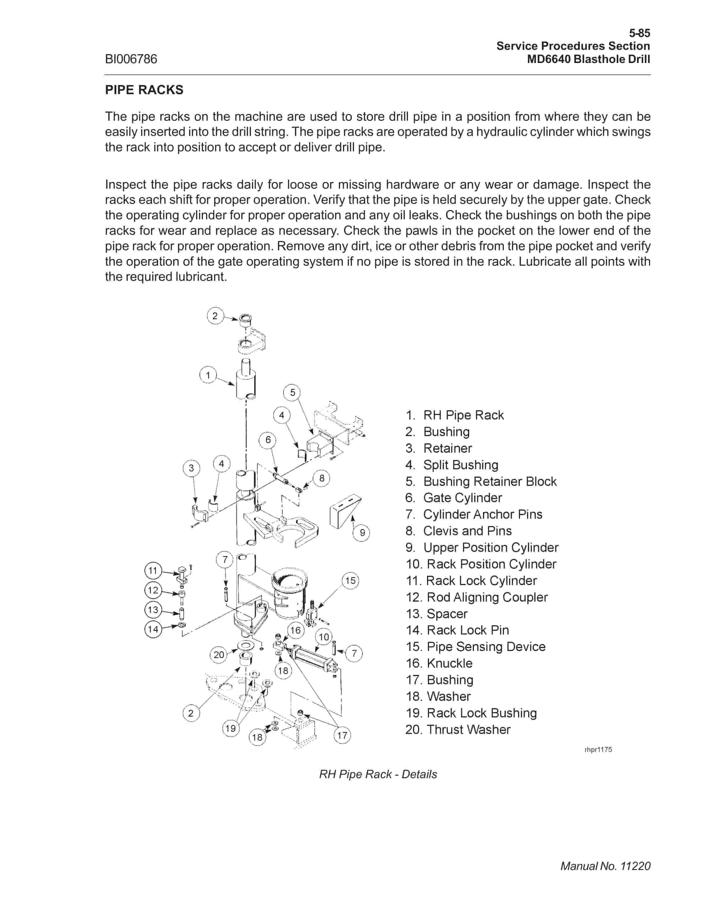 Caterpillar MD6640 Blast Hole Drill Operation And Maintenance Manual BI006786-4