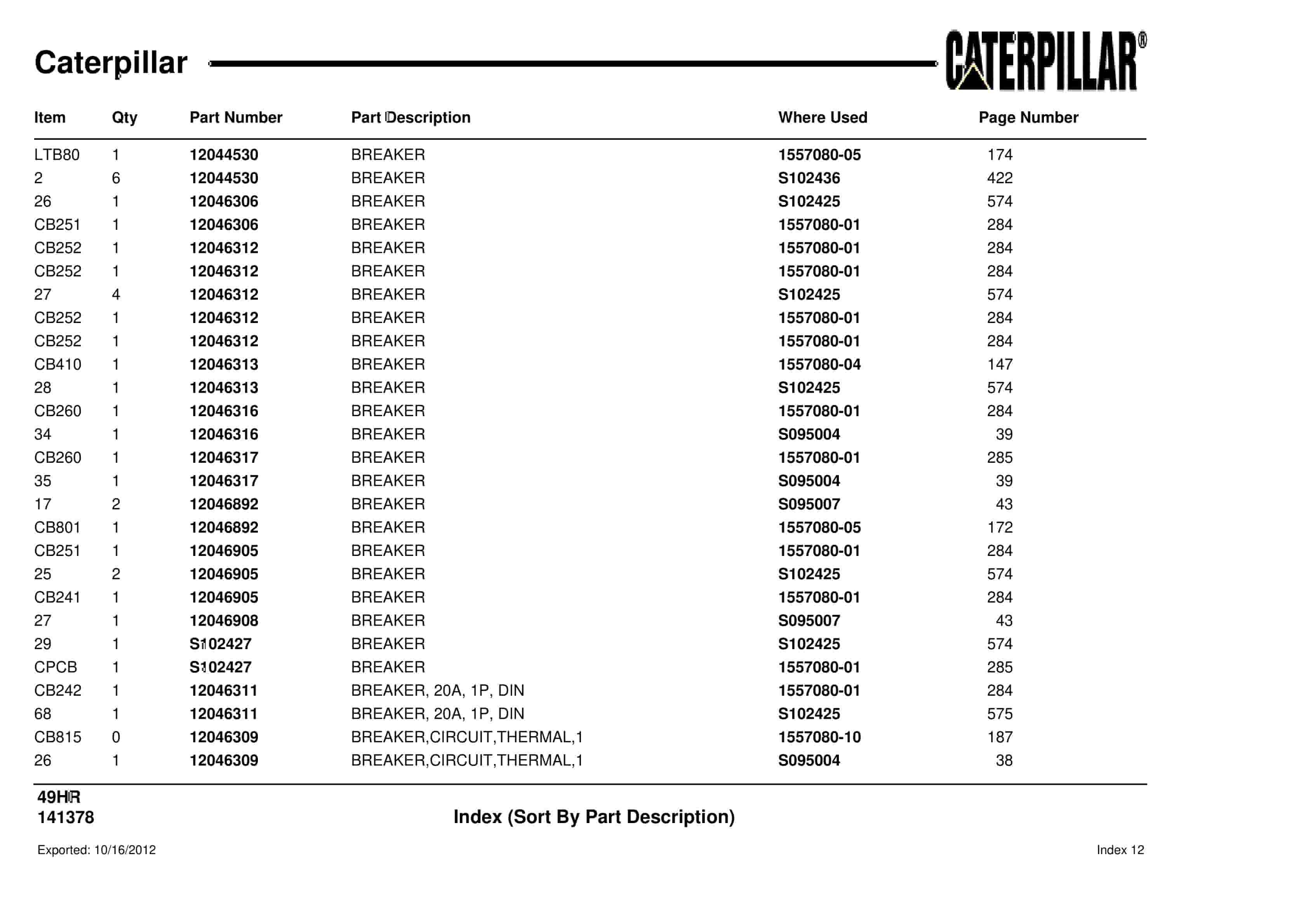 Caterpillar MD6640 Blast Hole Drill Parts Manual BI006753 3 Caterpillar MD6640 Blast Hole Drill Parts Manual BI006753-3