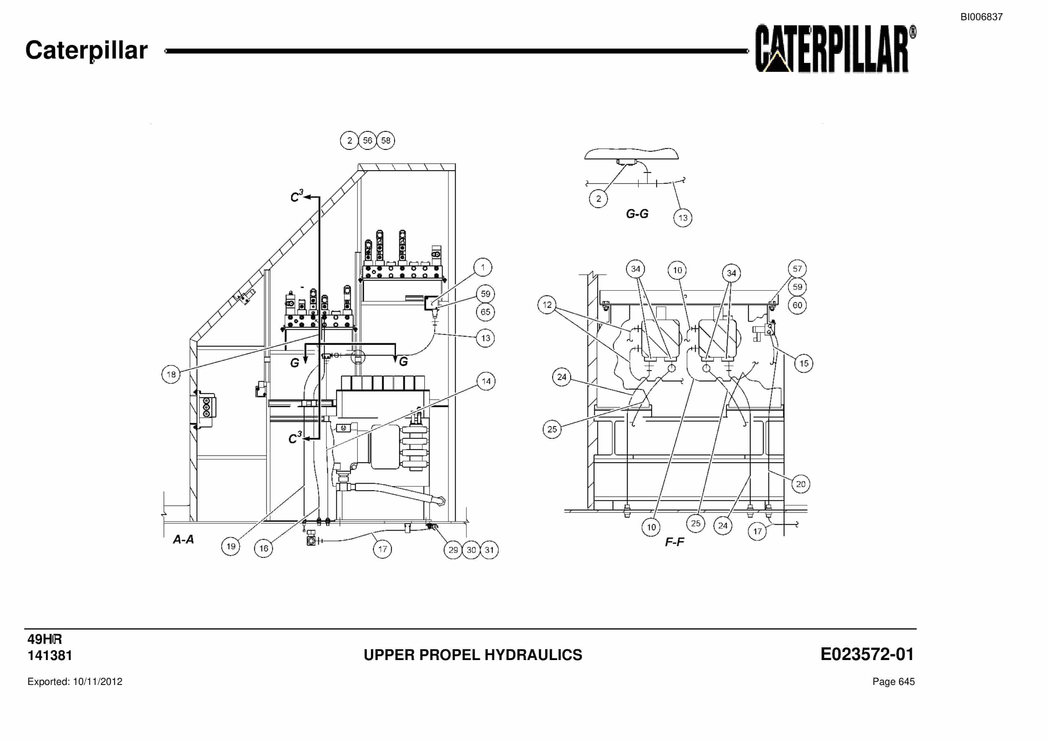 Caterpillar MD6640 Blast Hole Drill Parts Manual BI006837 2 Caterpillar MD6640 Blast Hole Drill Parts Manual BI006837-2