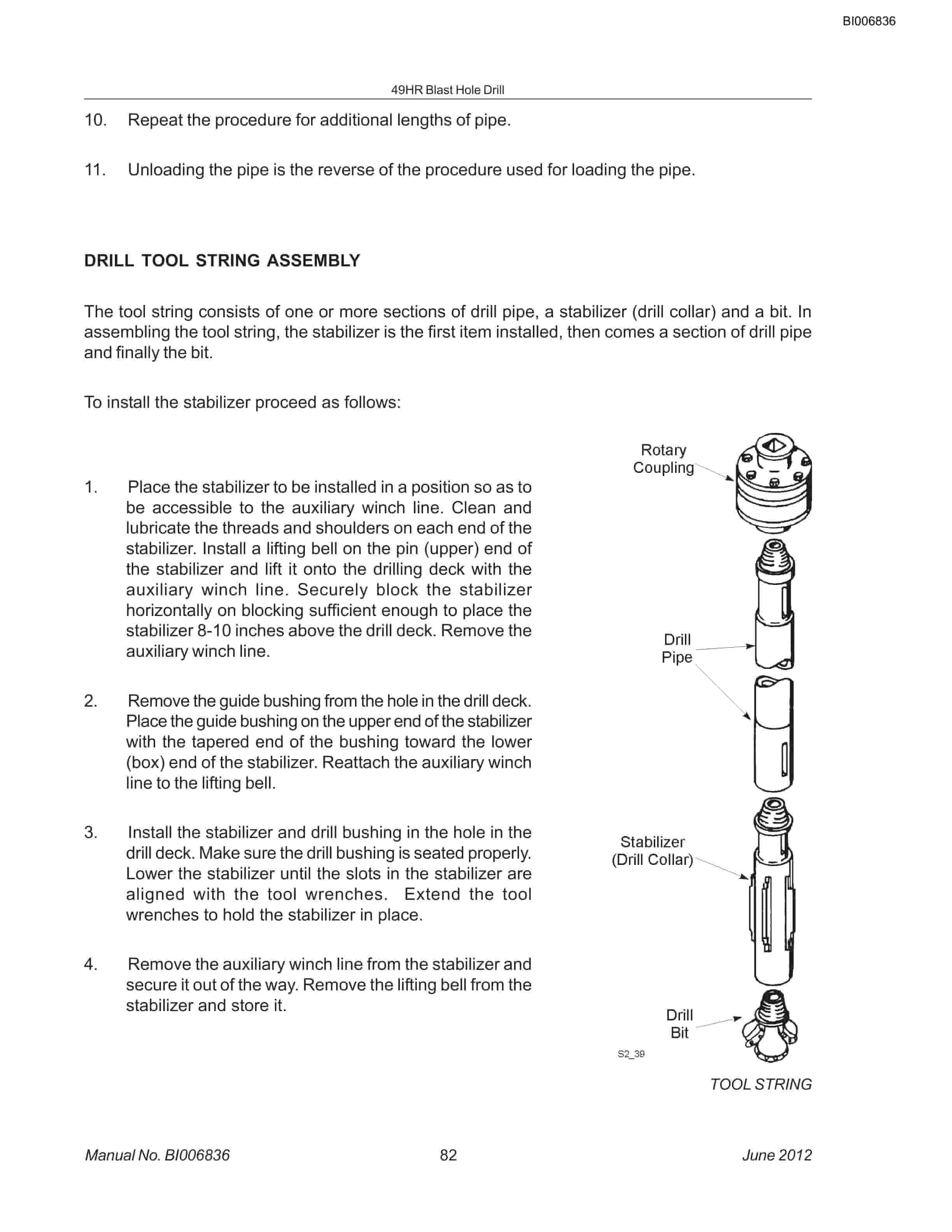 Caterpillar MD6640 Blast Hole Drill System Operation Manual BI006836-3