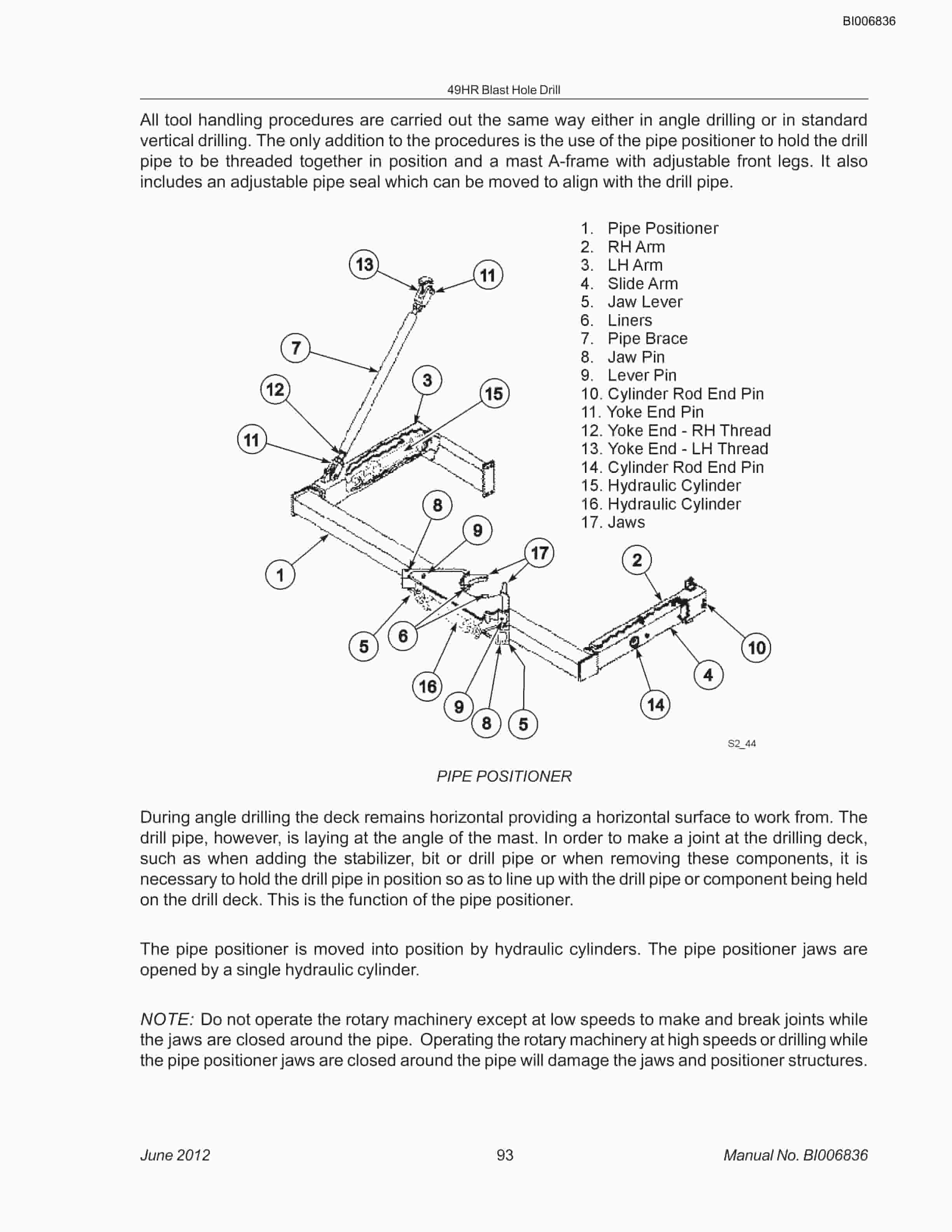Caterpillar MD6640 Blast Hole Drill System Operation Manual BI006836-4