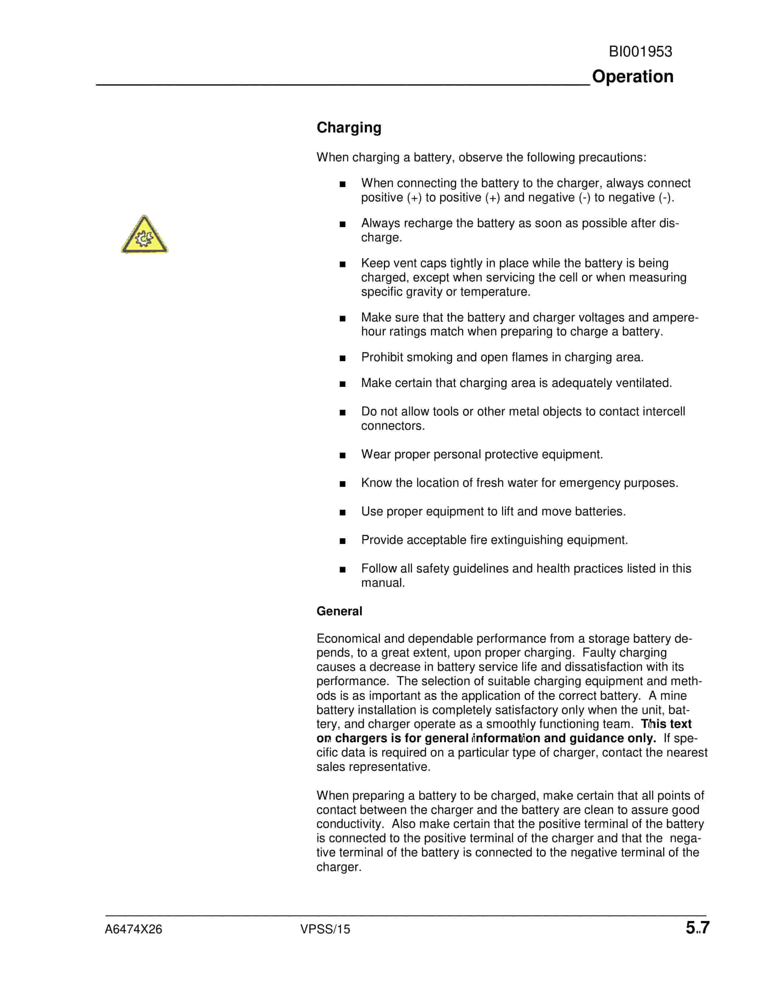 Caterpillar Mine Power Storage Batteries Installation, Use Maintenance And Repair Manual BI001953 2 Caterpillar Mine Power Storage Batteries Installation, Use Maintenance And Repair Manual BI001953-2