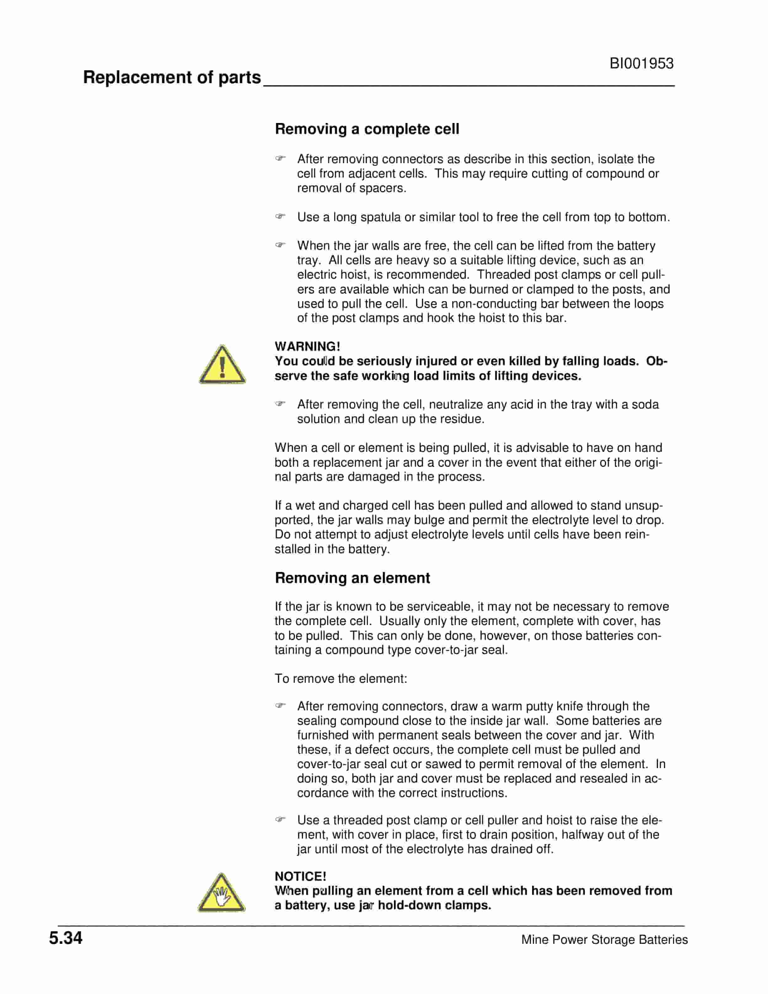 Caterpillar Mine Power Storage Batteries Installation, Use Maintenance And Repair Manual BI001953 5 Caterpillar Mine Power Storage Batteries Installation, Use Maintenance And Repair Manual BI001953-5