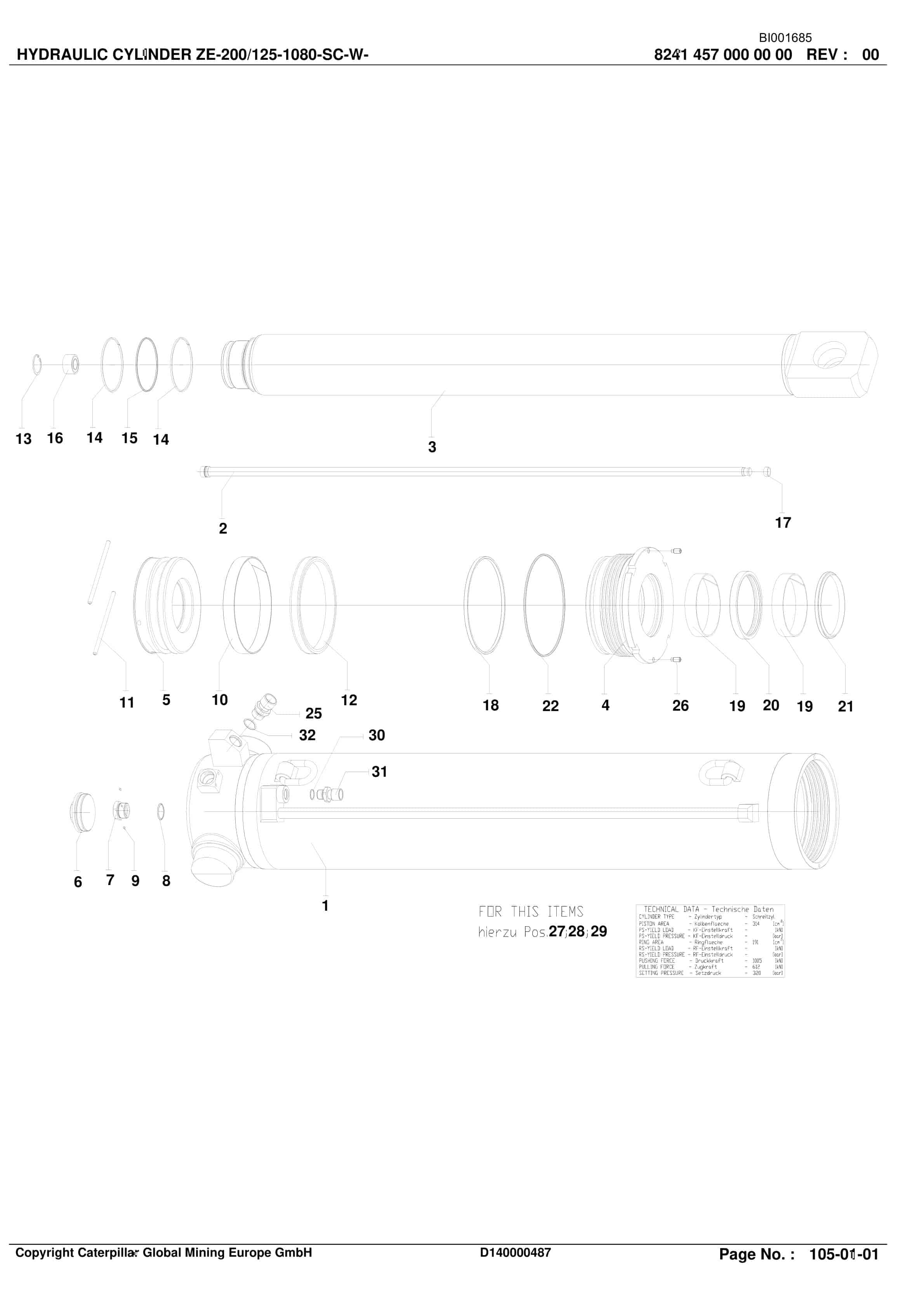 Caterpillar Narrabri Roof Support And Accessories Parts Catalog BI001685 5 Caterpillar Narrabri Roof Support And Accessories Parts Catalog BI001685-5