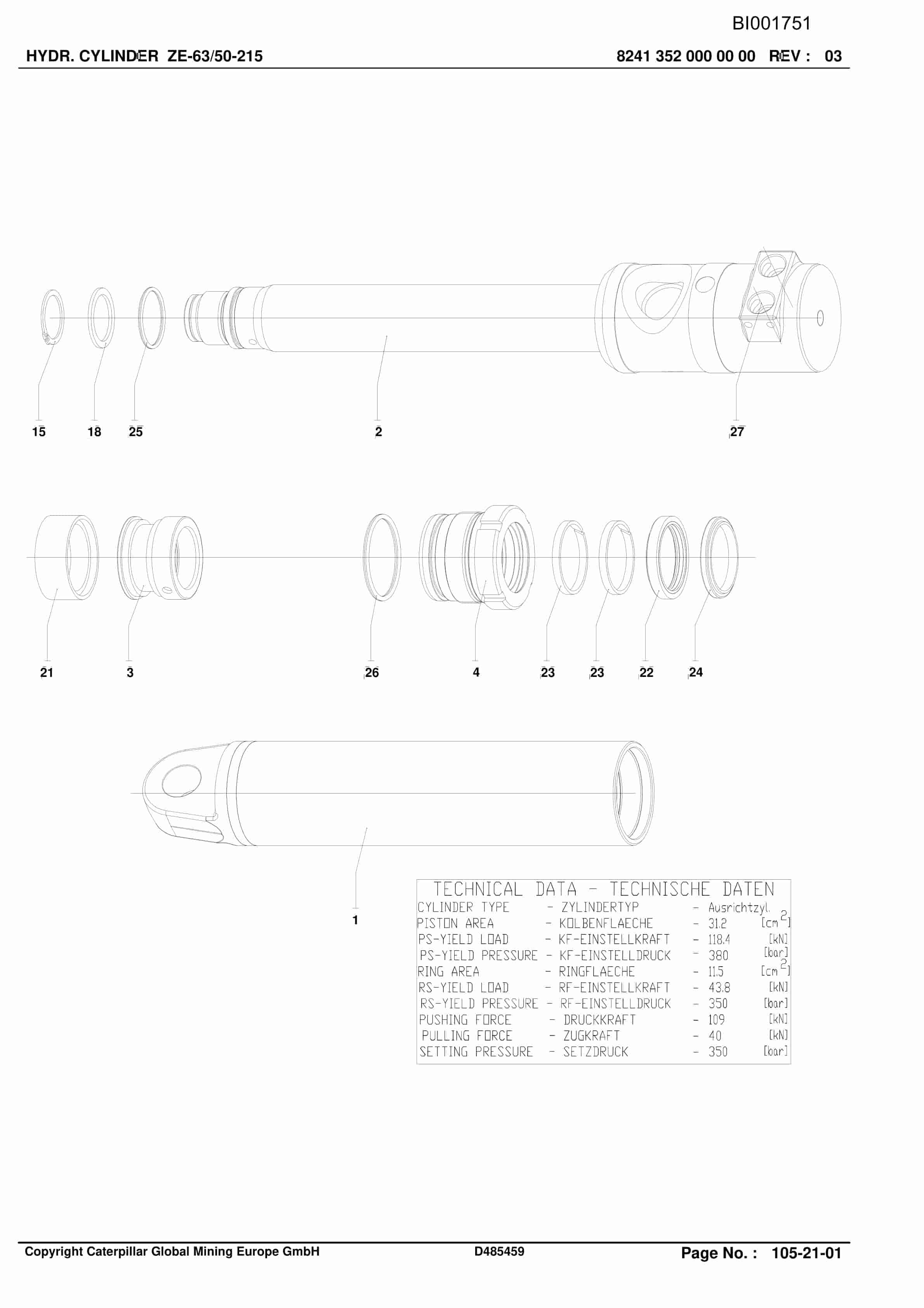Caterpillar North Goonyella Roof Support A.ACC Parts Manual BI001751 2 Caterpillar North Goonyella Roof Support A.ACC Parts Manual BI001751-2