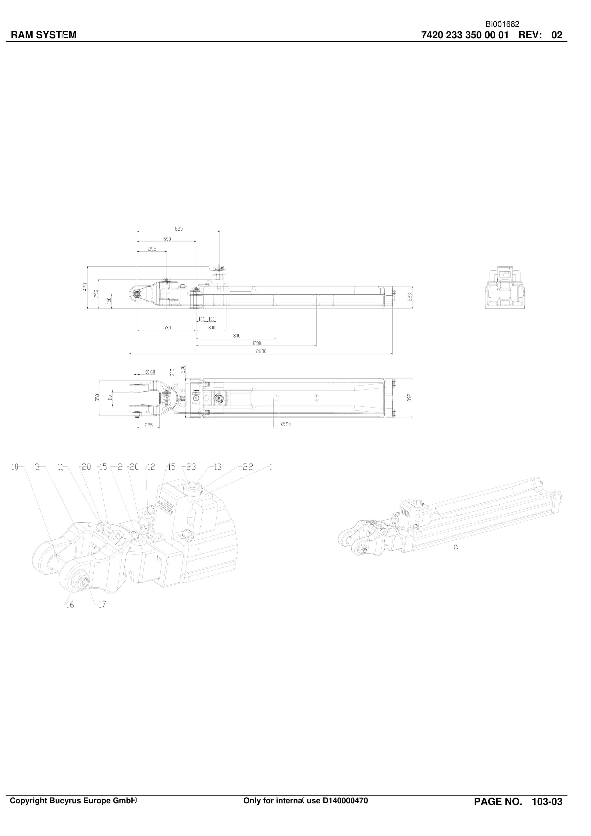 Caterpillar OBJ.AUS.BMA Roof Support And Accessories Parts Catalog BI001682-4