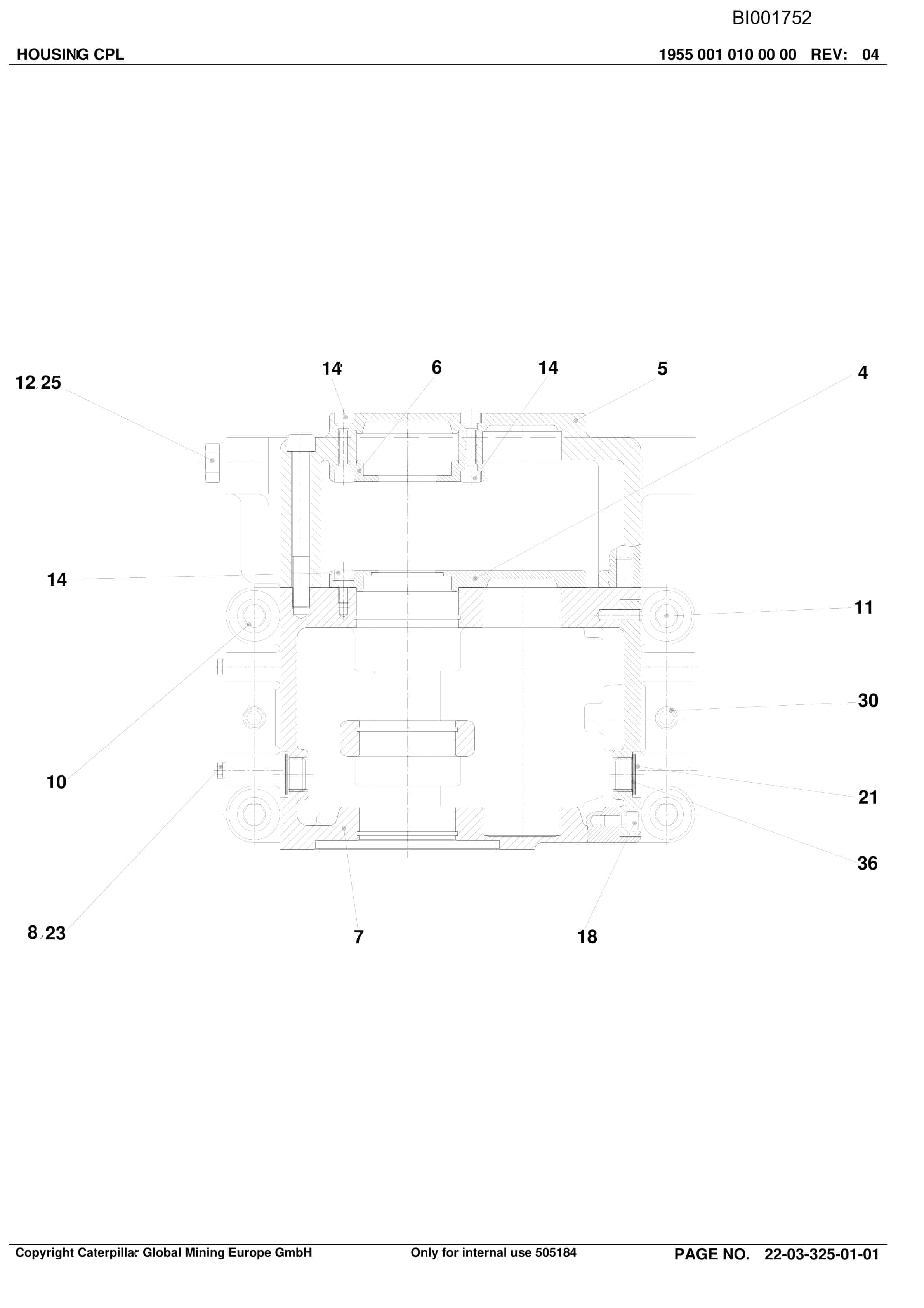 Caterpillar OBJ.CN. Datong Madaotou 2 LTCC Parts Manual BI001752-3